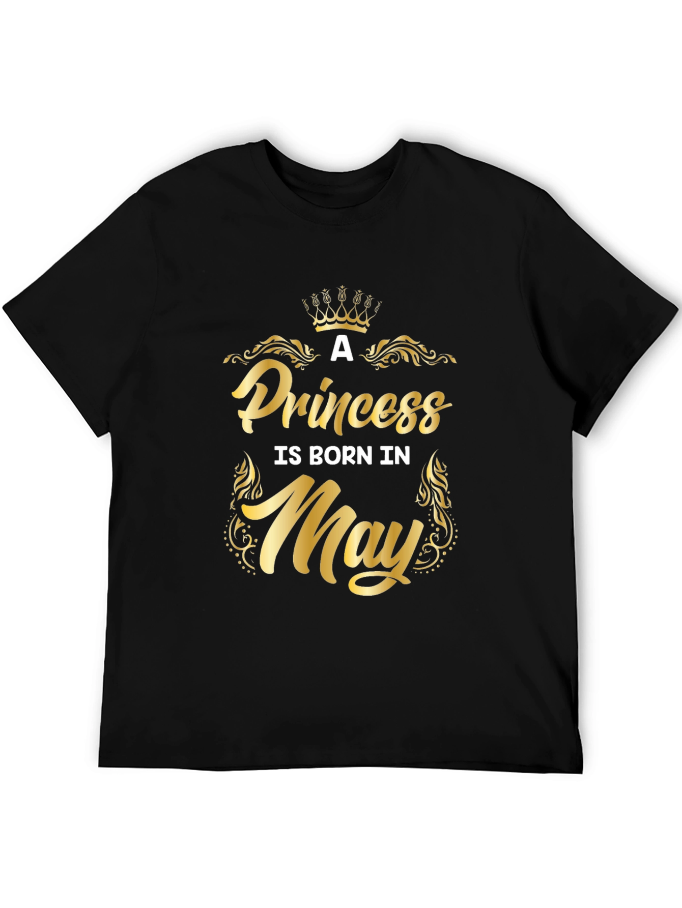 Black Princess Born in May - Birthday T-Shirt view 5