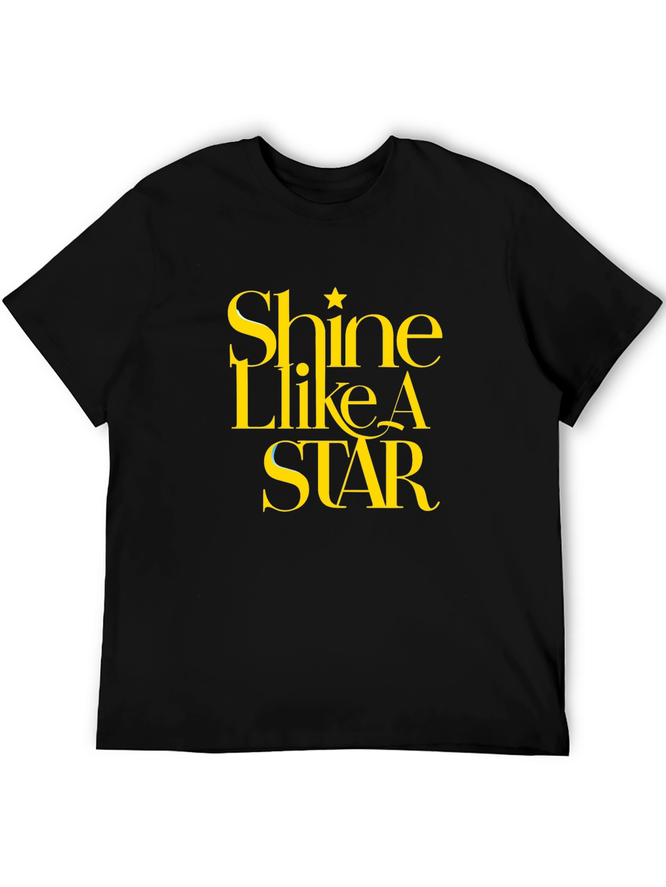 Black Shine Like A Star Black Graphic Tee view 5