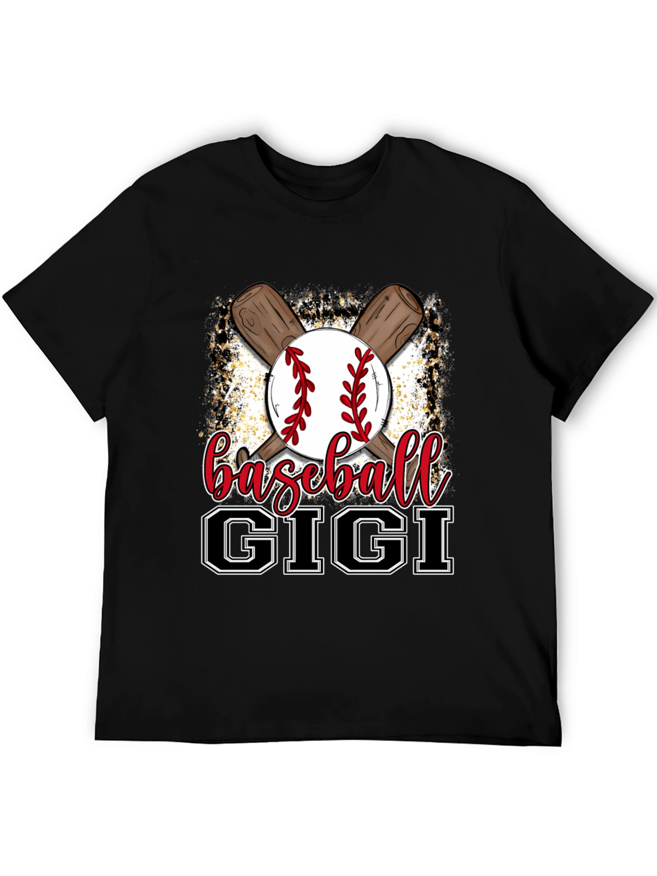 Black Baseball Gigi T-Shirt - Perfect for Baseball Loving Grandmas! view 5