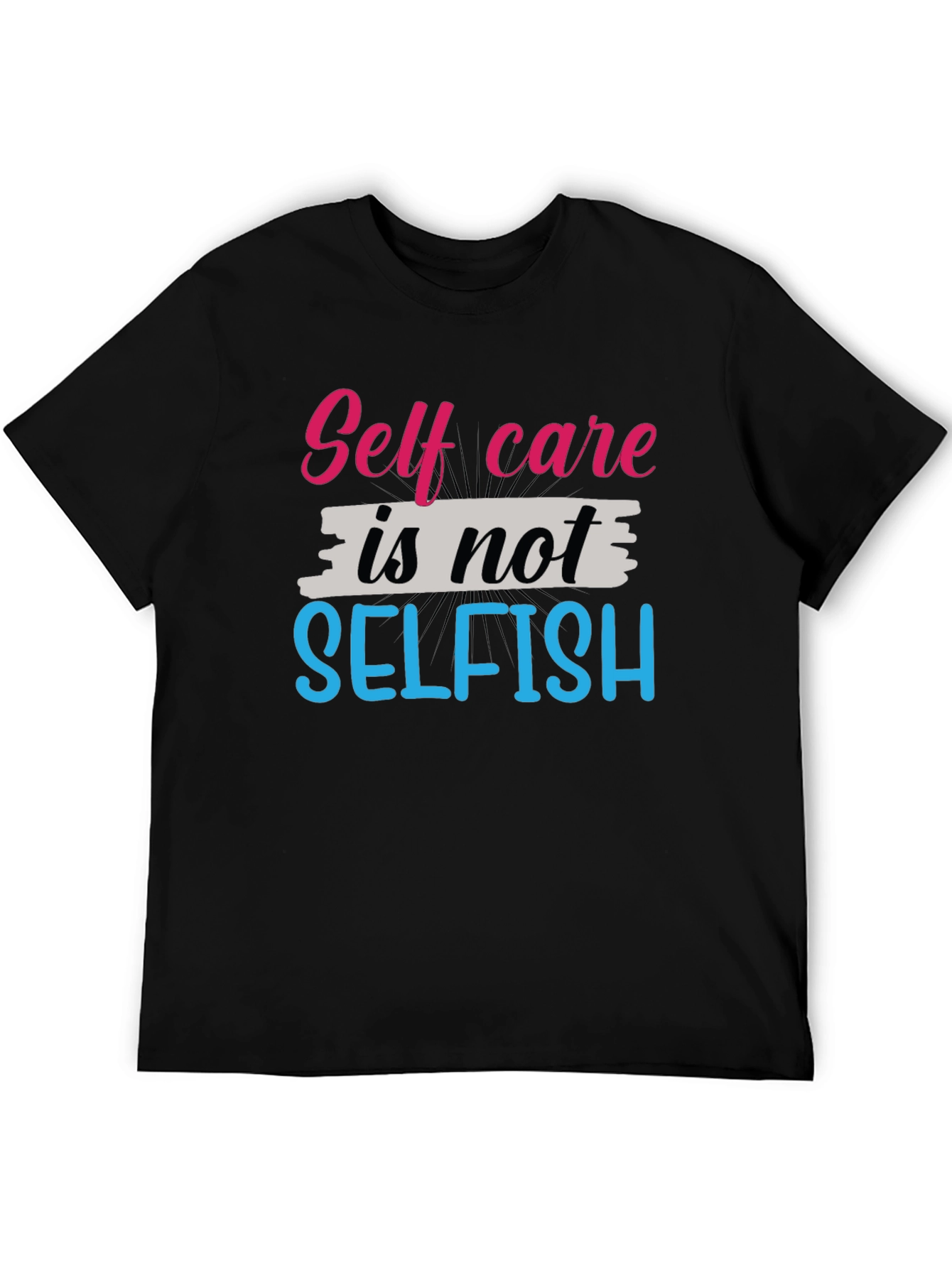 Black Self Care Is Not Selfish Graphic Tee - Unisex view 5