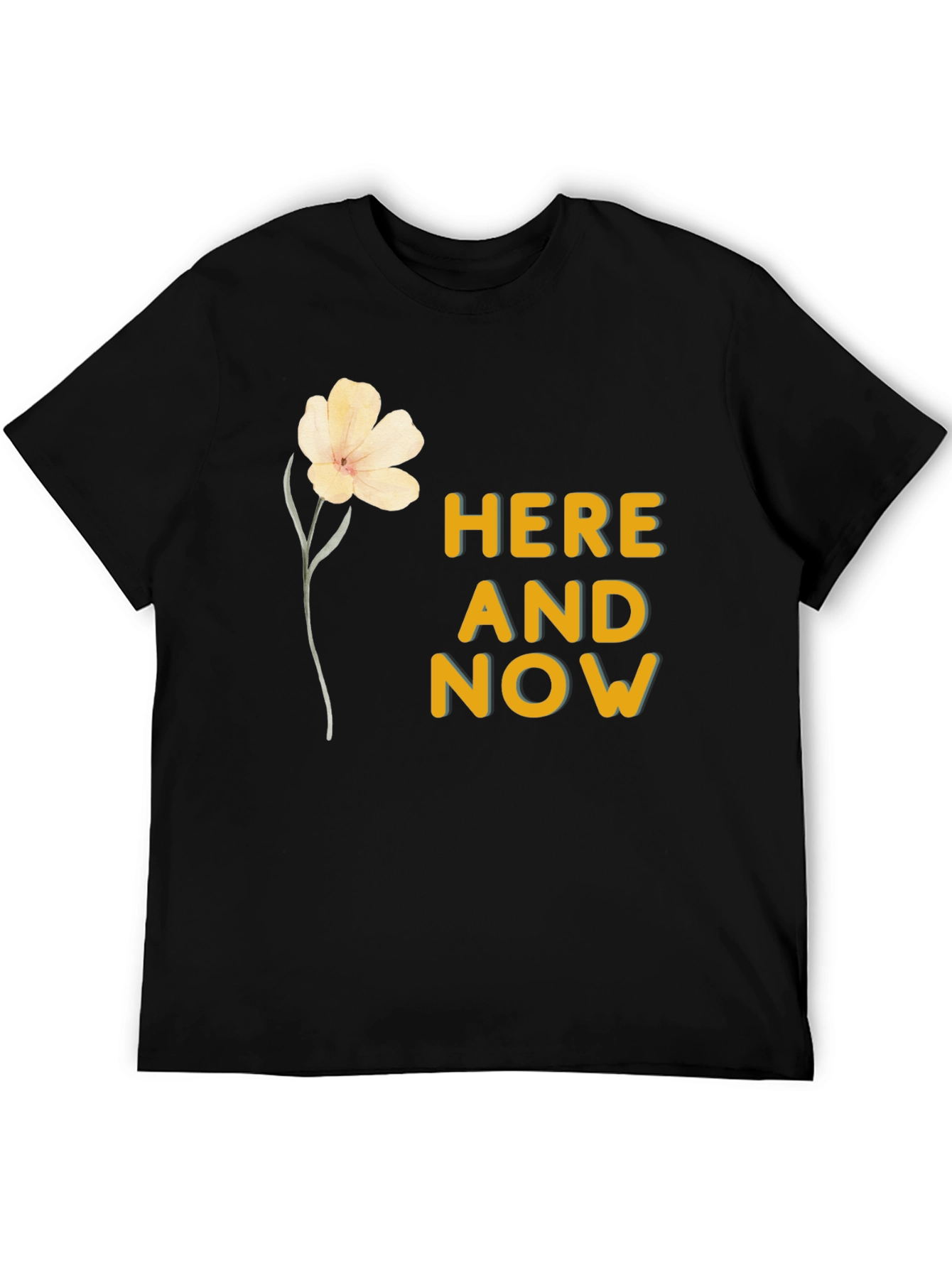 Black Here and Now Graphic Tee - Black Cotton Blend view 5