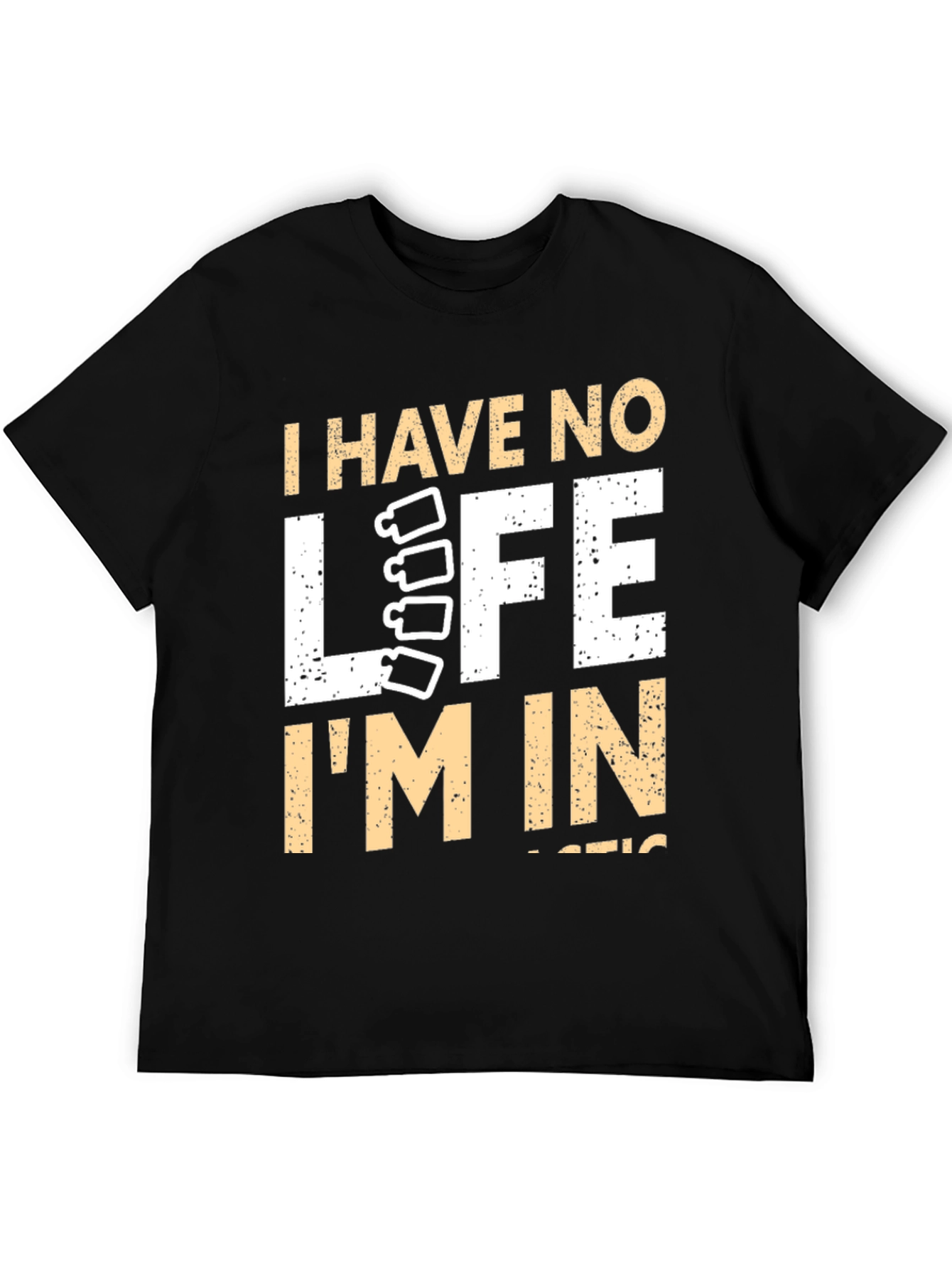 Black Chiropractor Humor T-Shirt - I Have No Life I'm In Chiropractic view 5