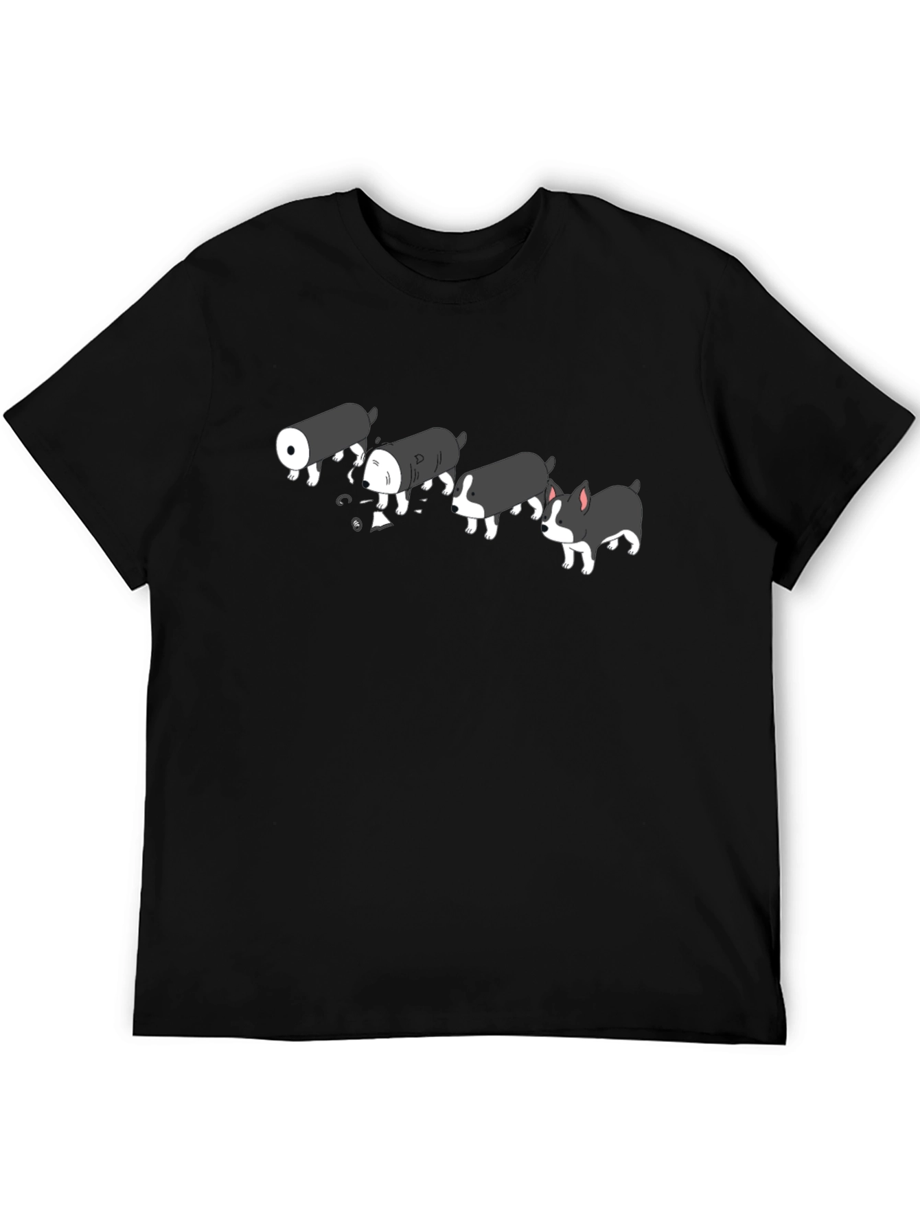 Black Sushi Dog Black T-Shirt - Funny Cute Graphic Tee view 5