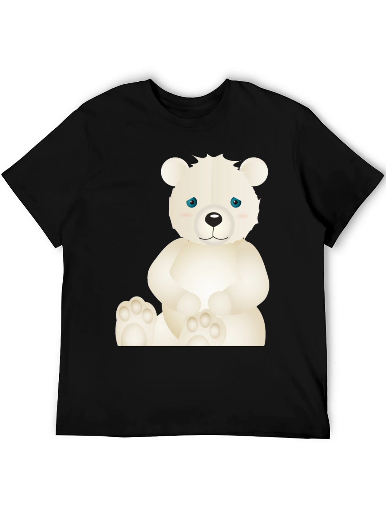 Black Cute Bear Graphic T-Shirt - Soft Cotton Blend view 5