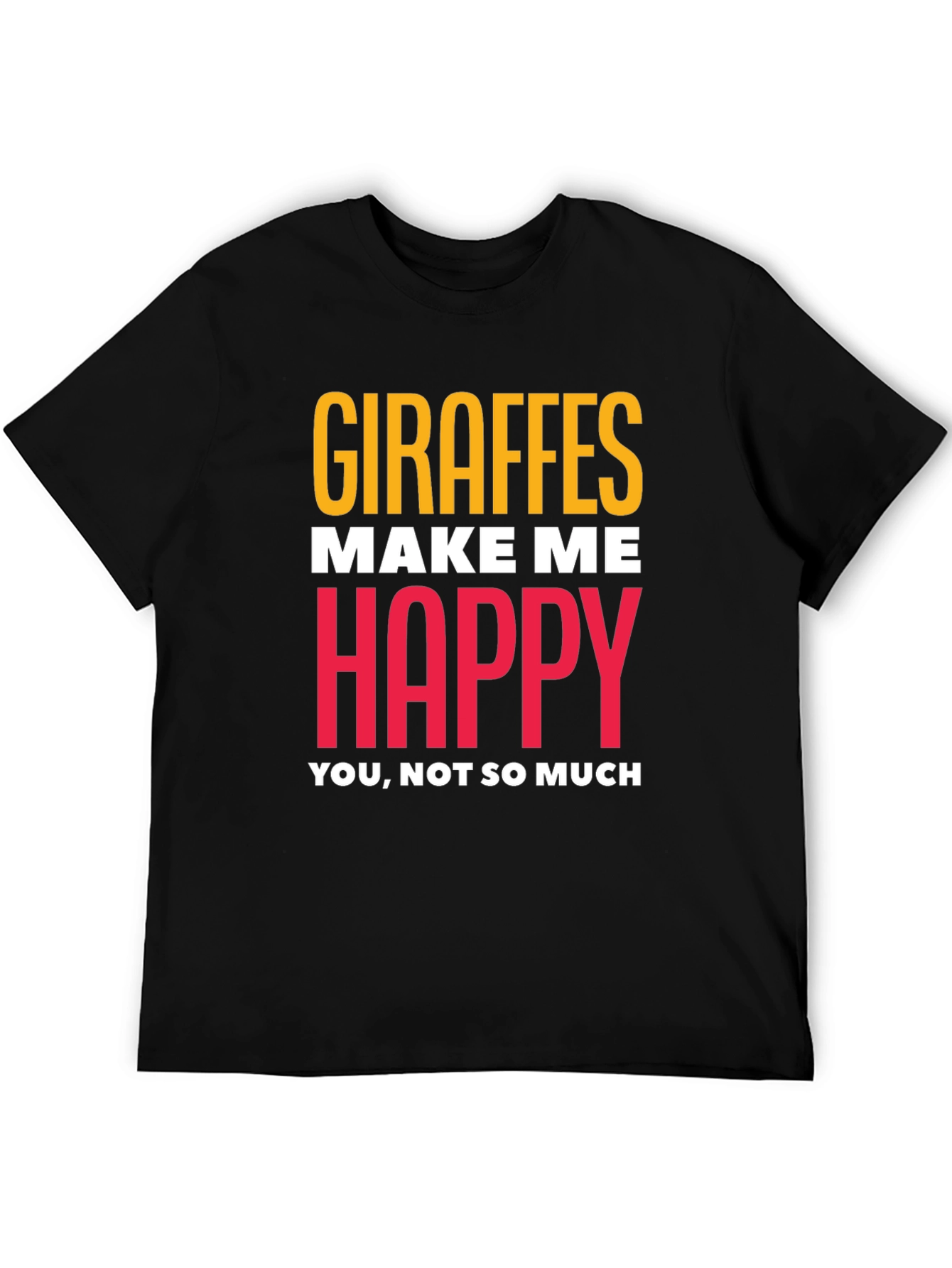 Black Giraffe Lover T-Shirt - Humorous Graphic Tee view 5