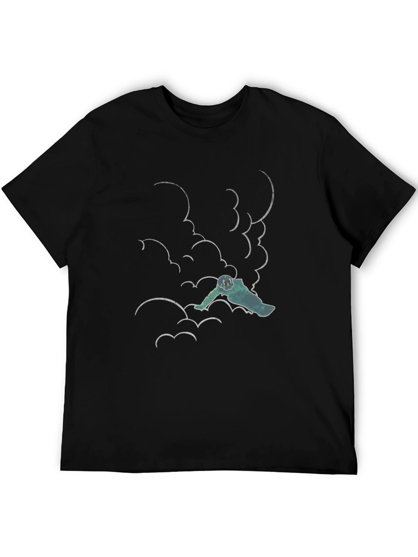 Black Cloud Climber Tee - Black Graphic T-Shirt view 5