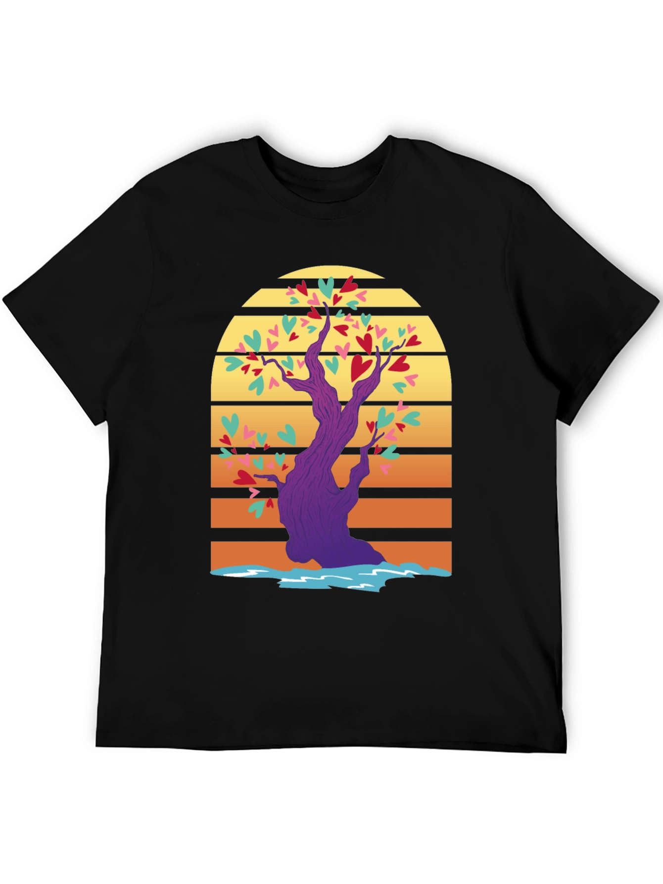Black Heart Tree Graphic Tee view 5