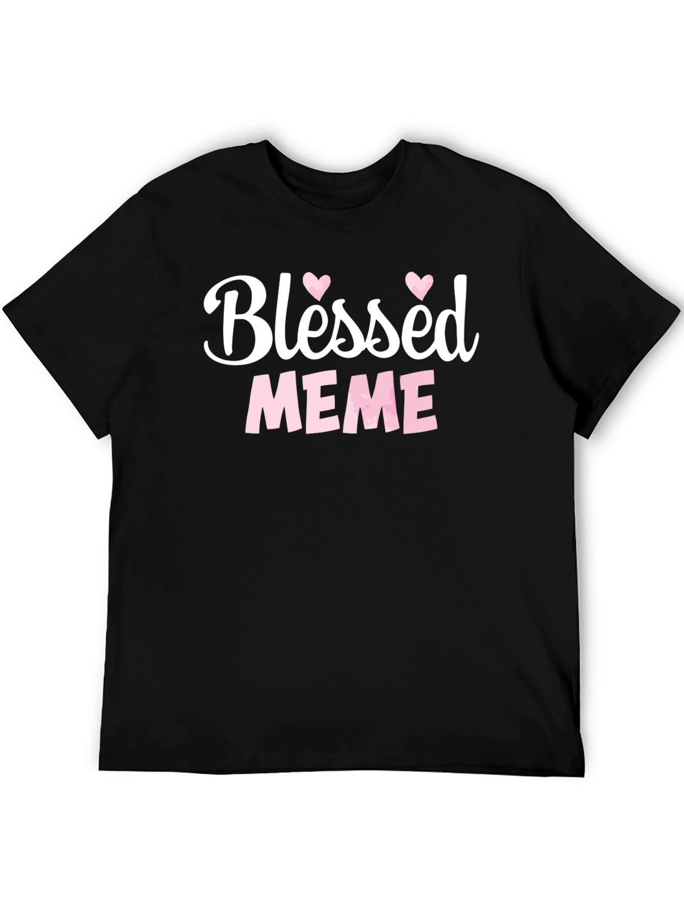 Black Blessed Meme Graphic T-Shirt view 5