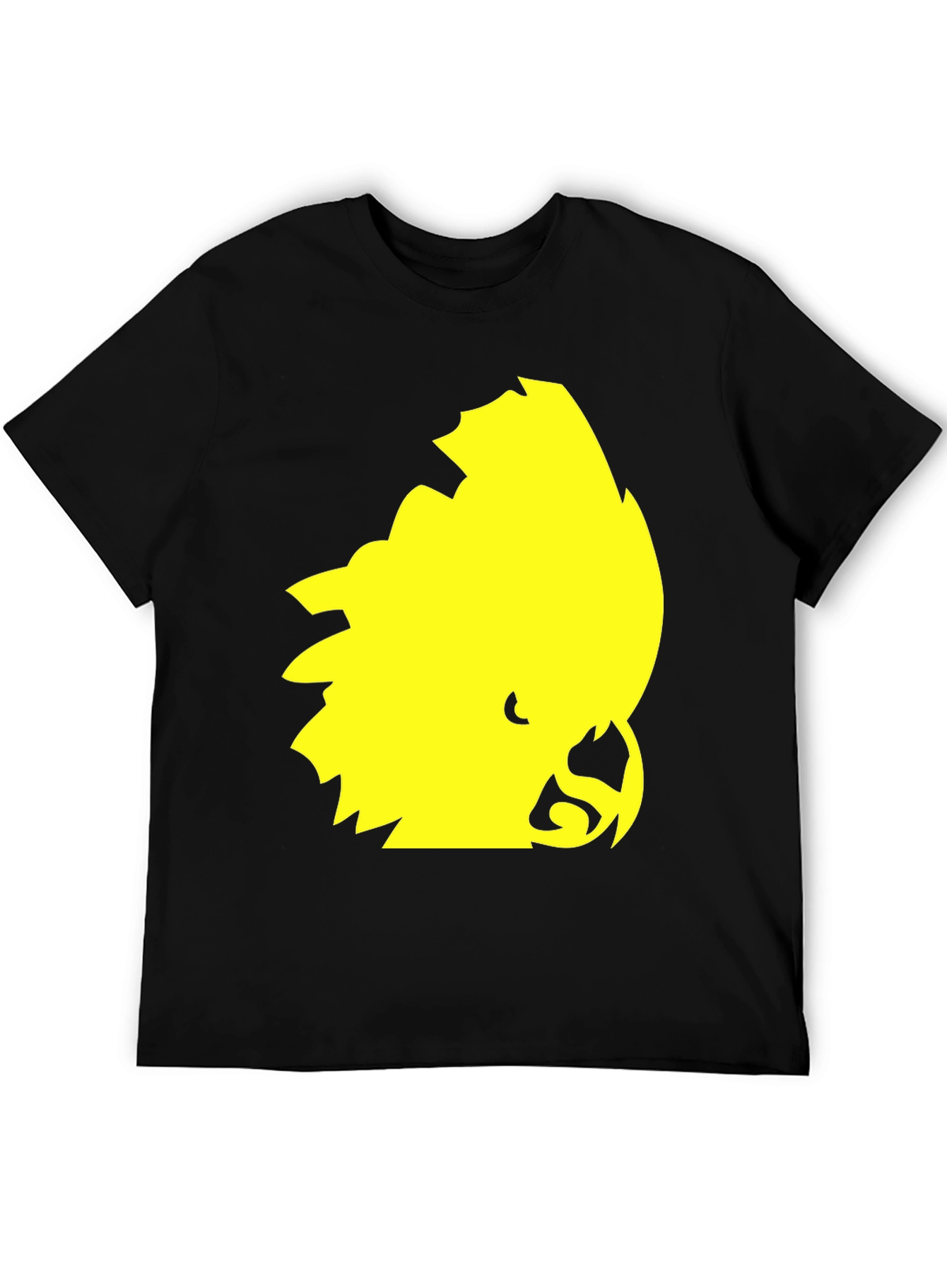 Black Graphic Tee - Bold Yellow Parrot Design view 5