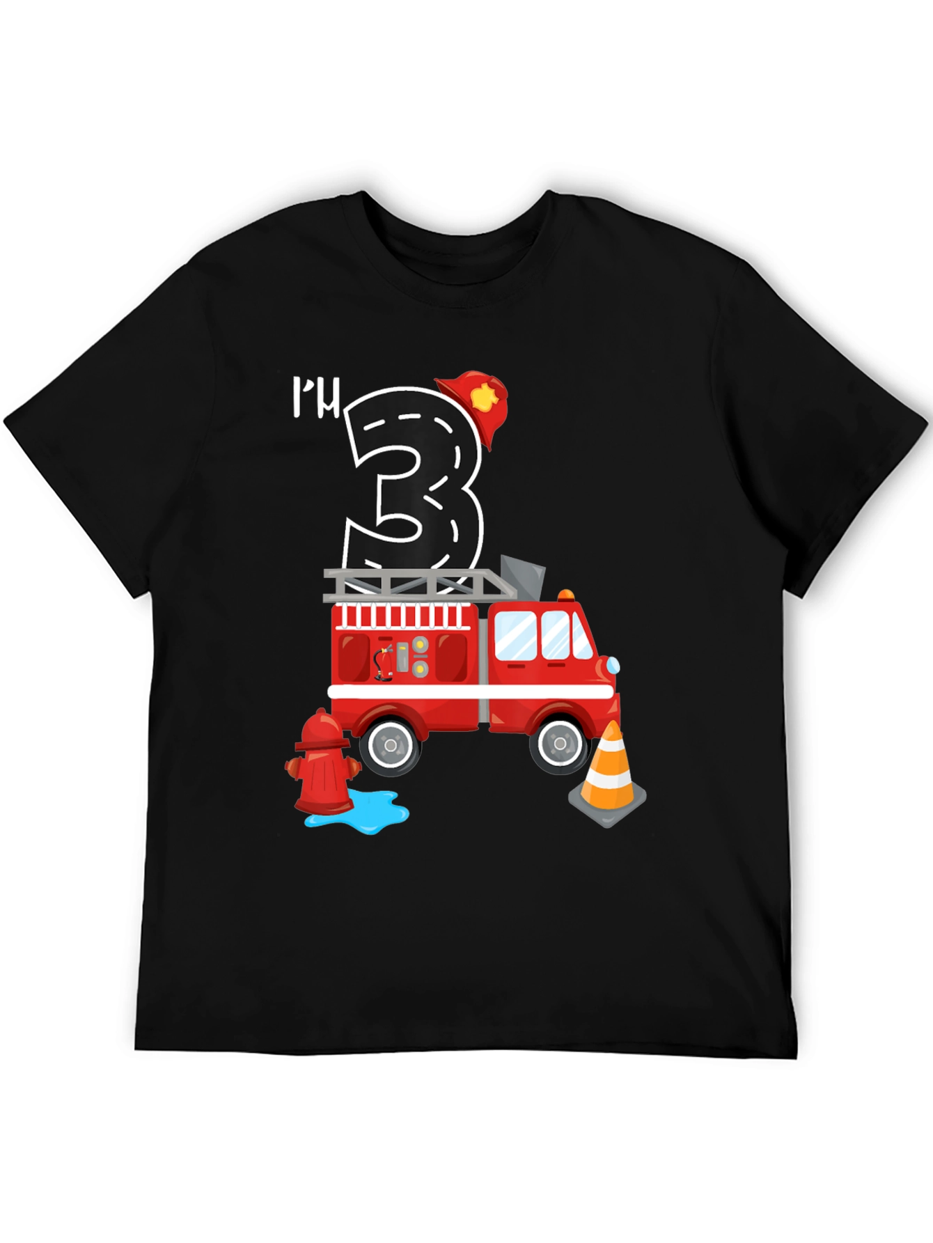 Fire Truck 3rd Birthday T-Shirt - 5
