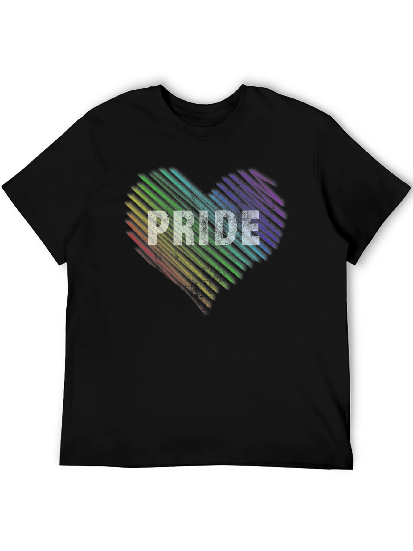 Black Pride Heart Graphic T-Shirt - LGBTQ+ Rainbow Tee view 5