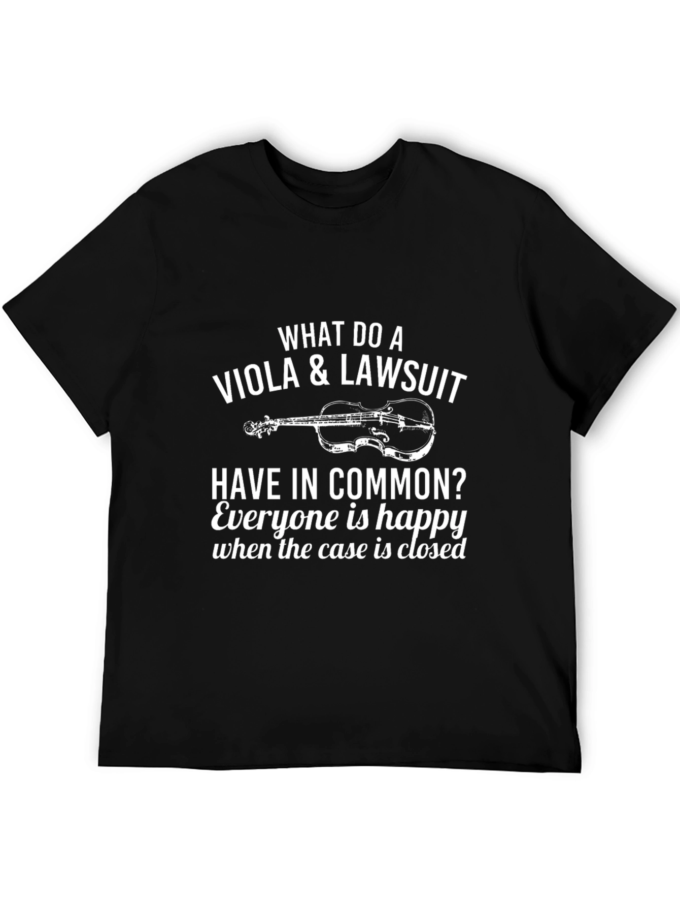 Black Viola & Lawsuit Funny T-Shirt view 5