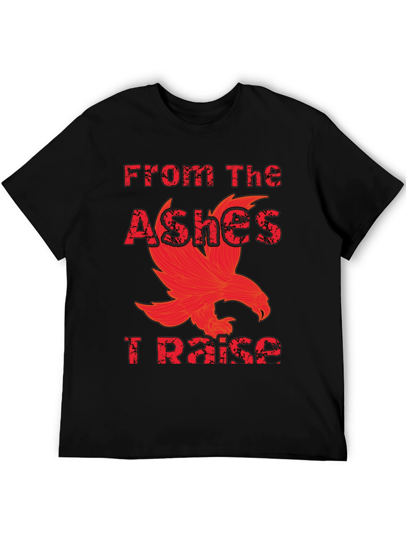 Black From The Ashes I Raise Phoenix Graphic T-Shirt view 5