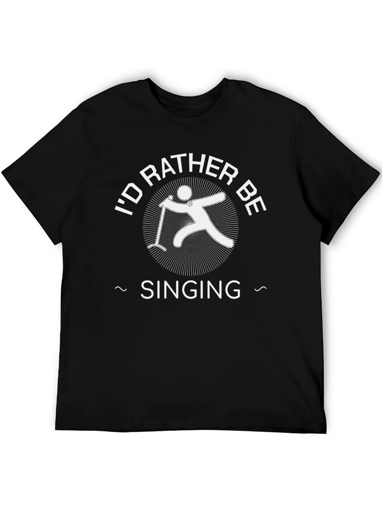 Black I'd Rather Be Singing Graphic Tee view 5