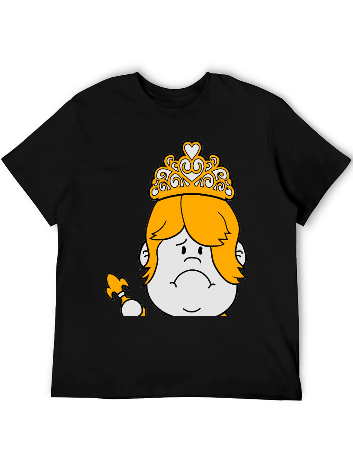 Black Sad Crowned Cartoon Tee view 5