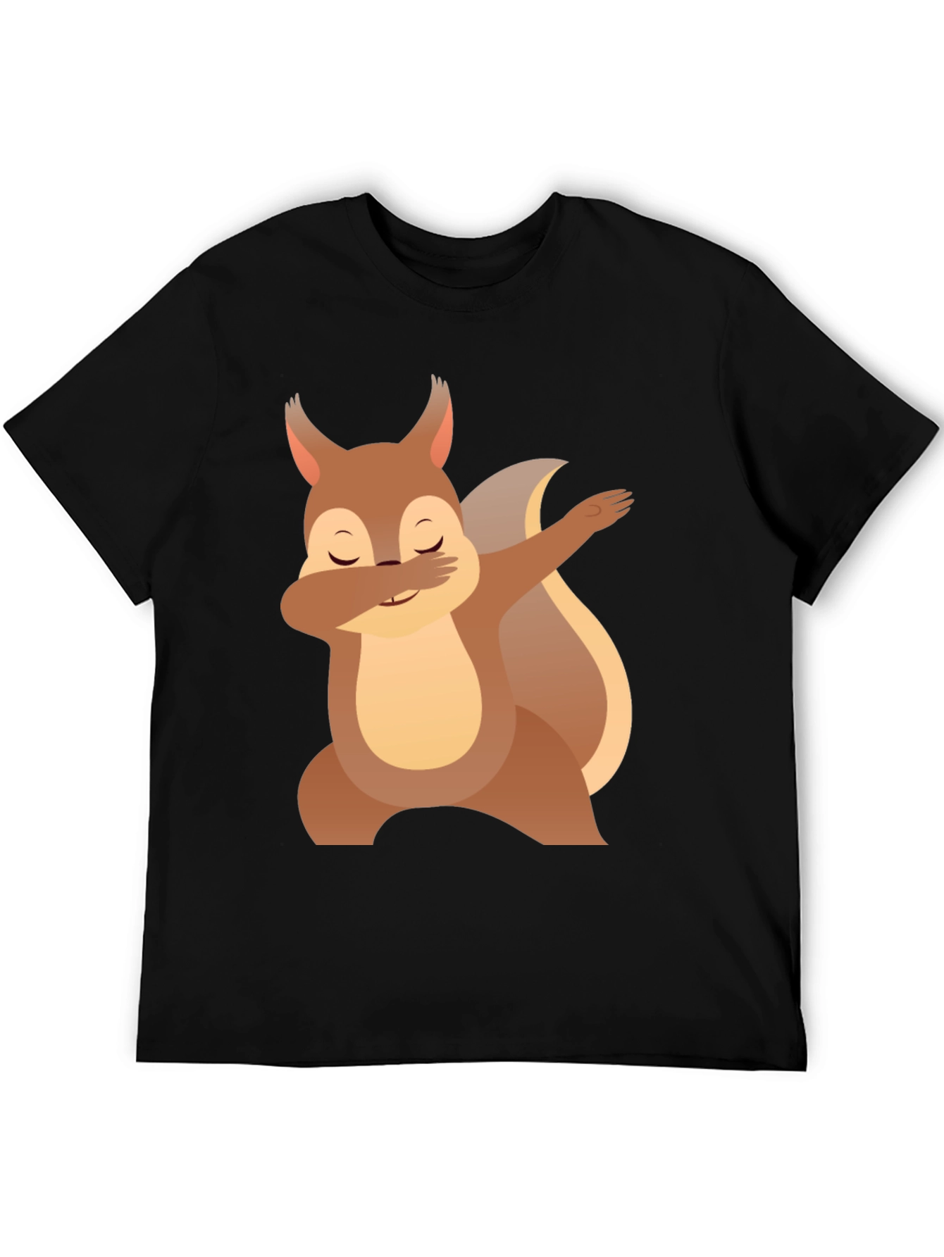 Black Dabbing Squirrel Graphic Tee - Funny Animal T-Shirt view 5