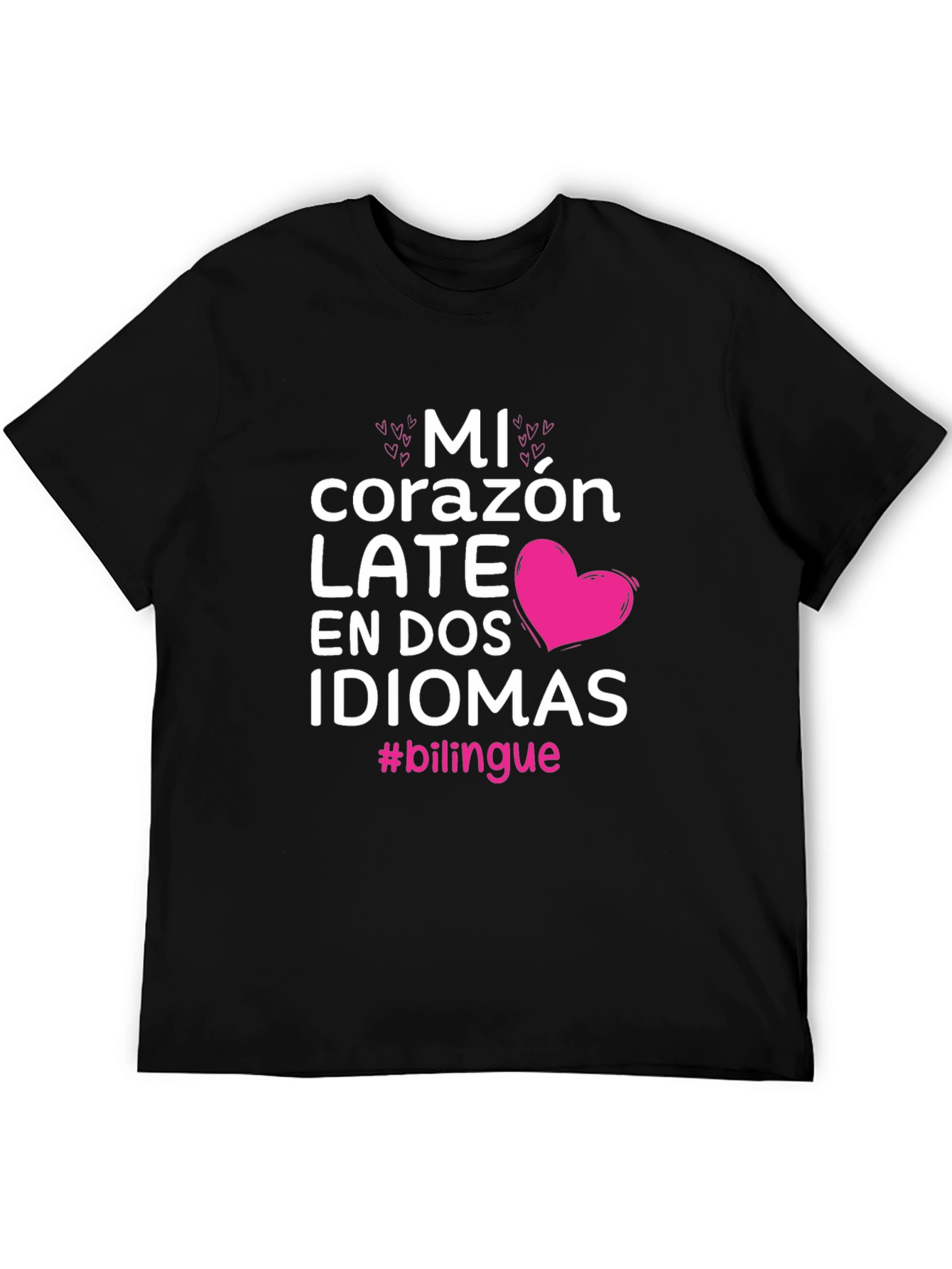 Bilingual Heart Graphic T-Shirt - Mi Corazon Late - 5