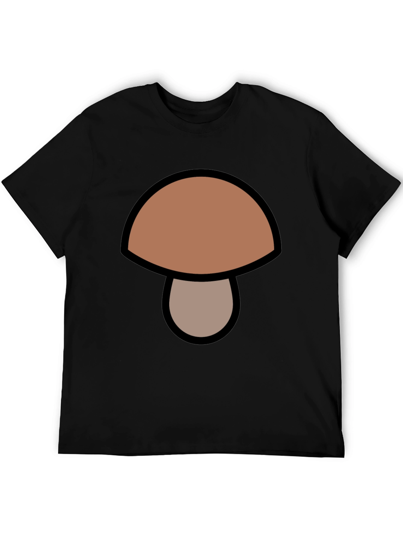 Black Mushroom Graphic Tee -  Unisex Crew Neck T-Shirt view 5