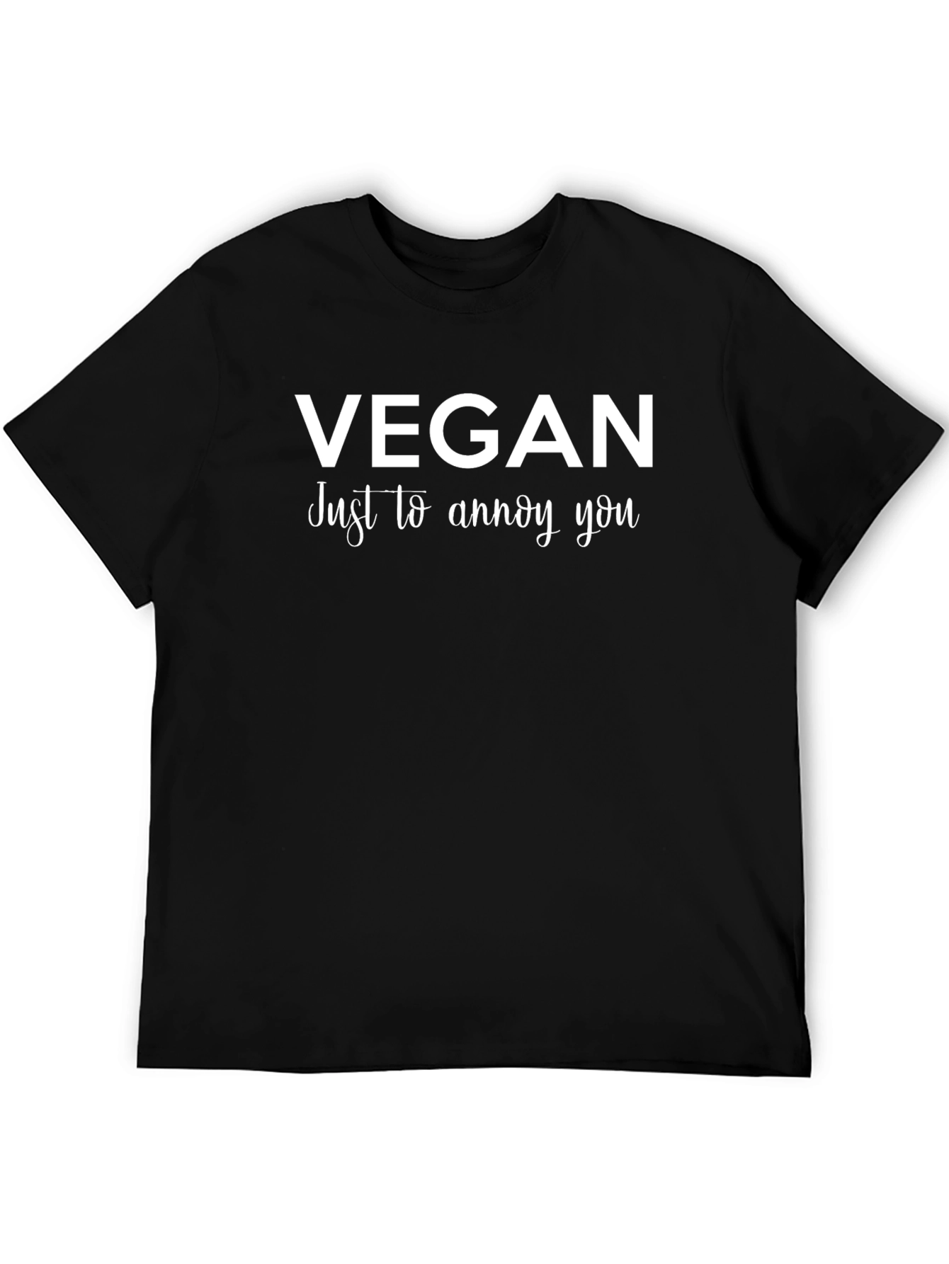 Black Vegan Just To Annoy You T-Shirt view 5