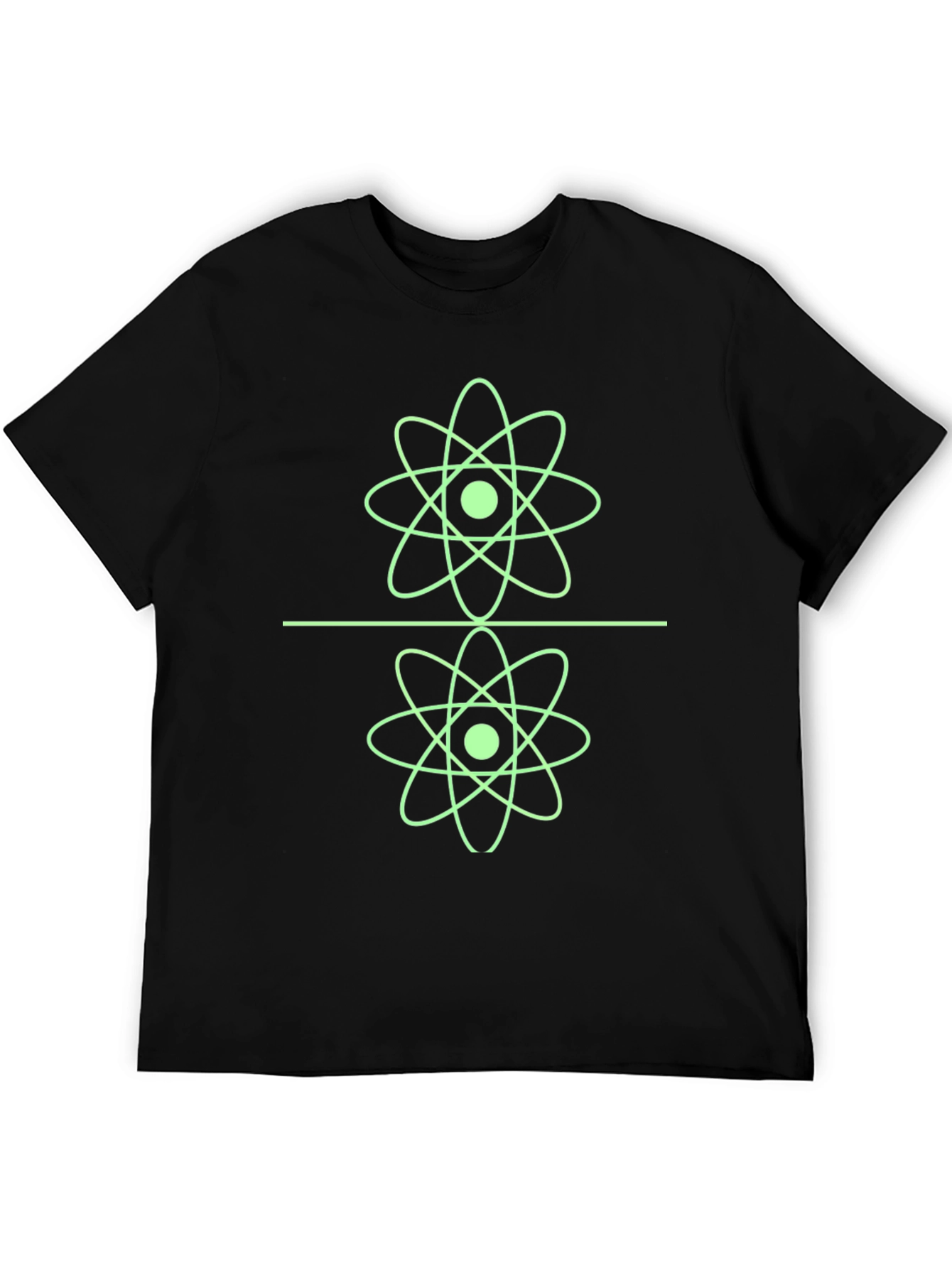 Black Cool Atom Graphic Tee - Black view 5
