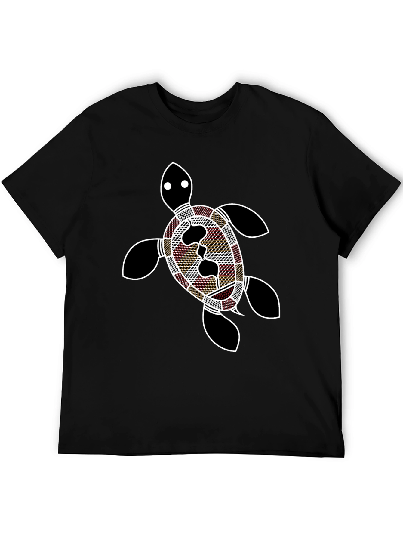 Black Turtle Print Black T-Shirt view 5