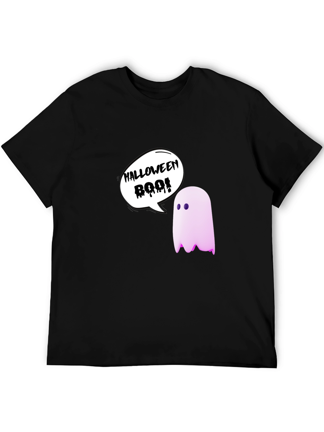 Black Halloween Ghost Boo! T-Shirt view 5