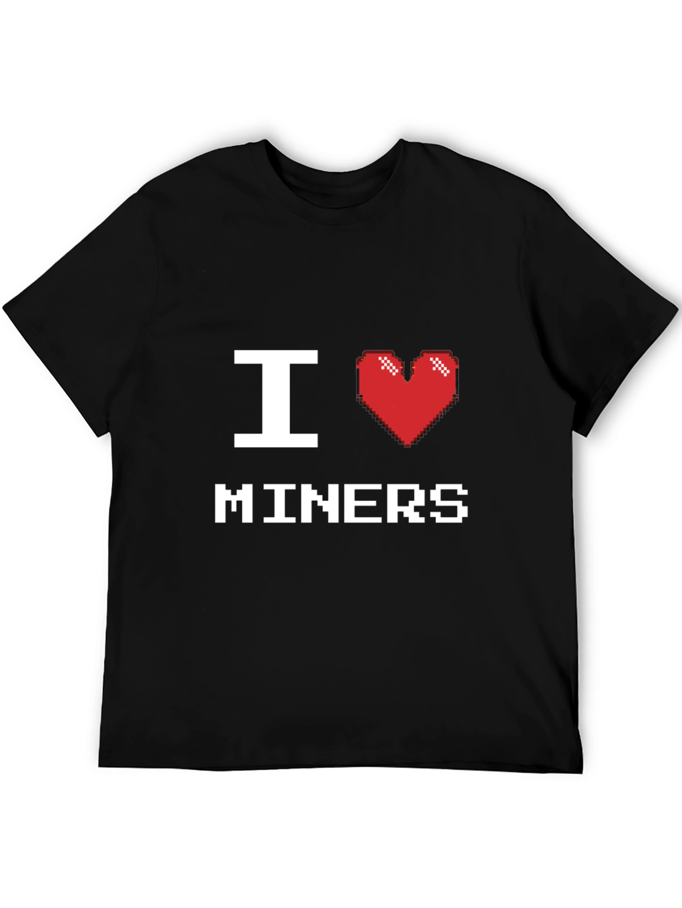 Black I Heart Miners T-Shirt - Black Cotton Tee view 5