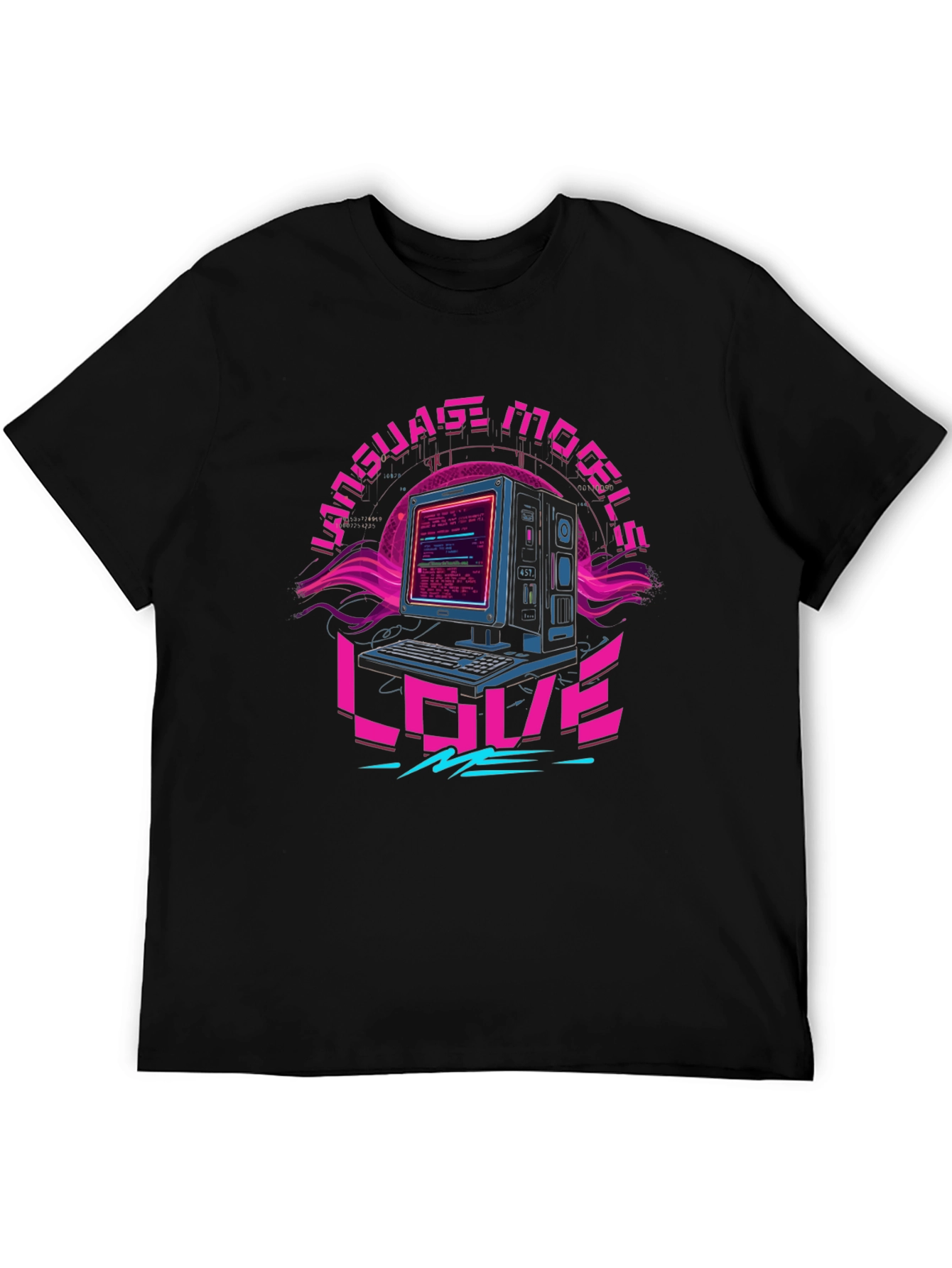 Black Language Models Love Me Retro T-Shirt view 5