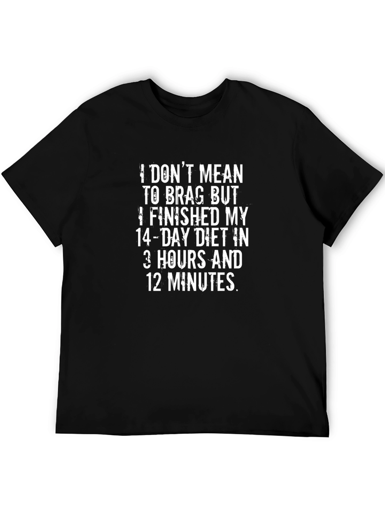 Black Funny Diet T-Shirt - Finished My Diet in 3 Hours view 5
