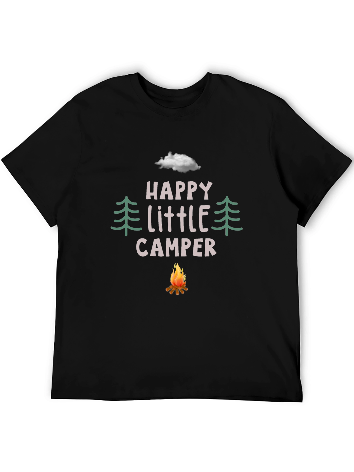 Black Happy Little Camper Graphic Tee view 5