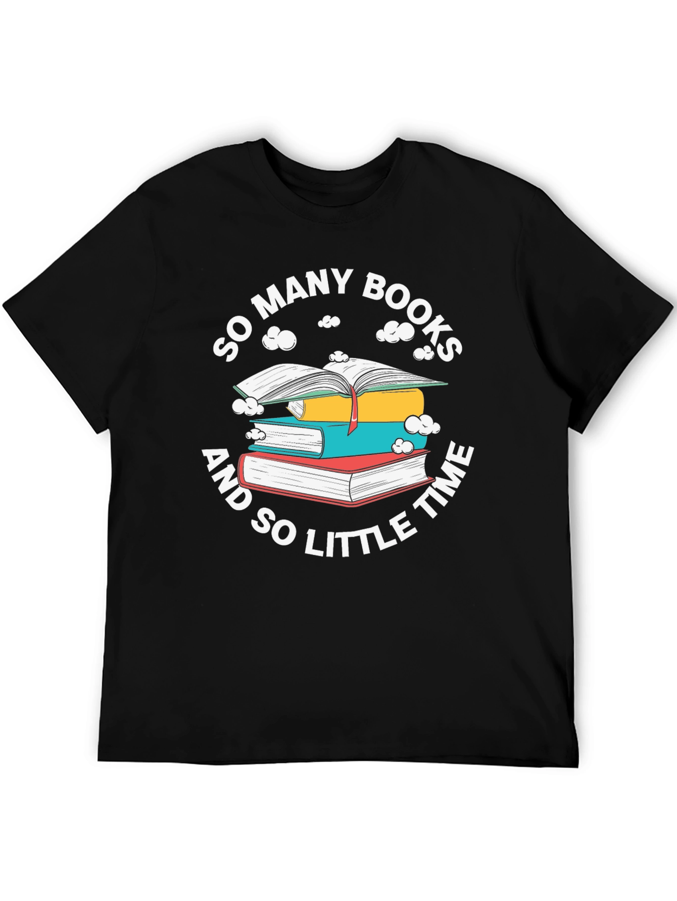Black Book Lover T-Shirt - So Many Books, So Little Time! view 5