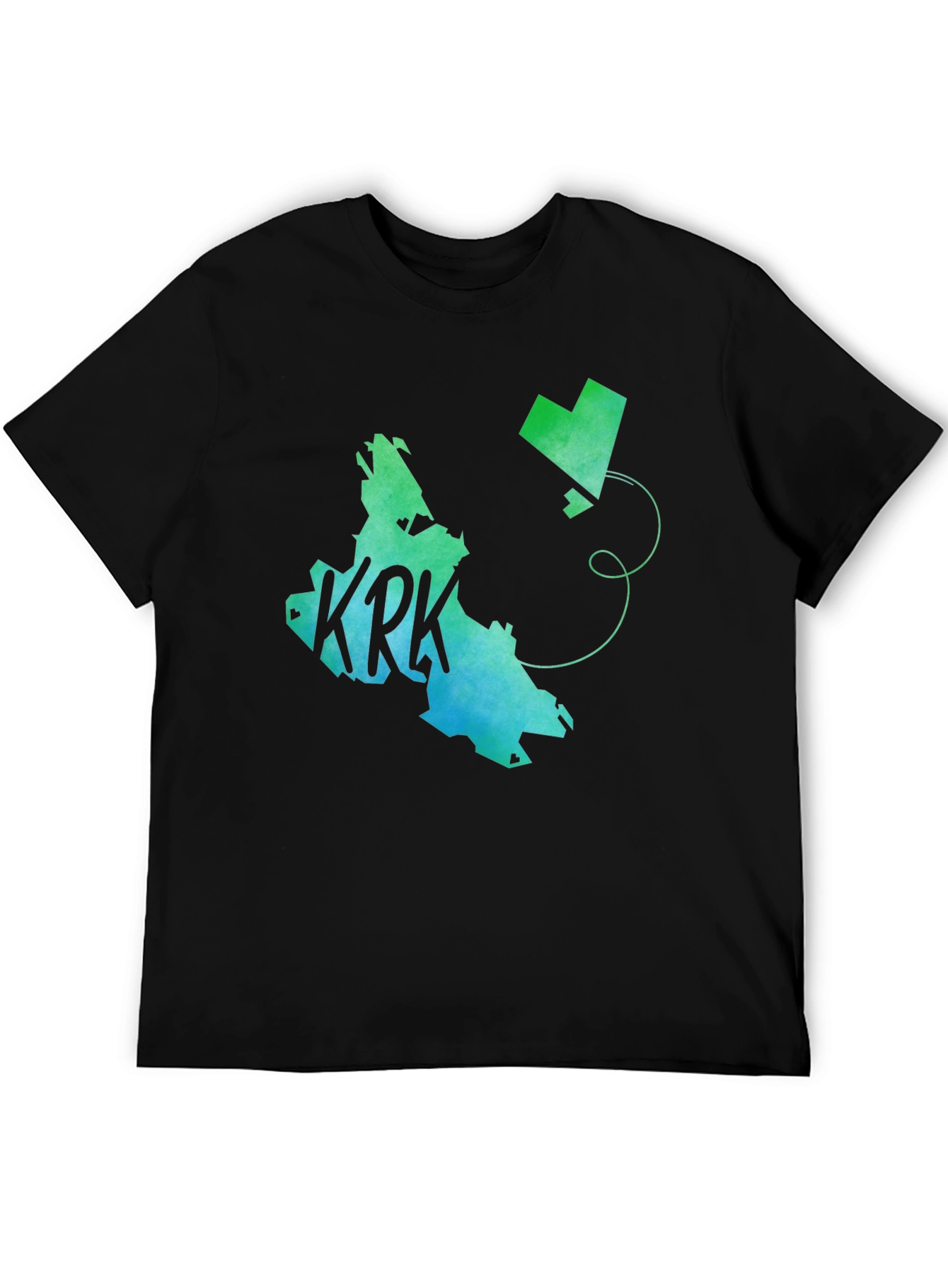 Black KRK Island Graphic Tee - Black Cotton T-Shirt view 5