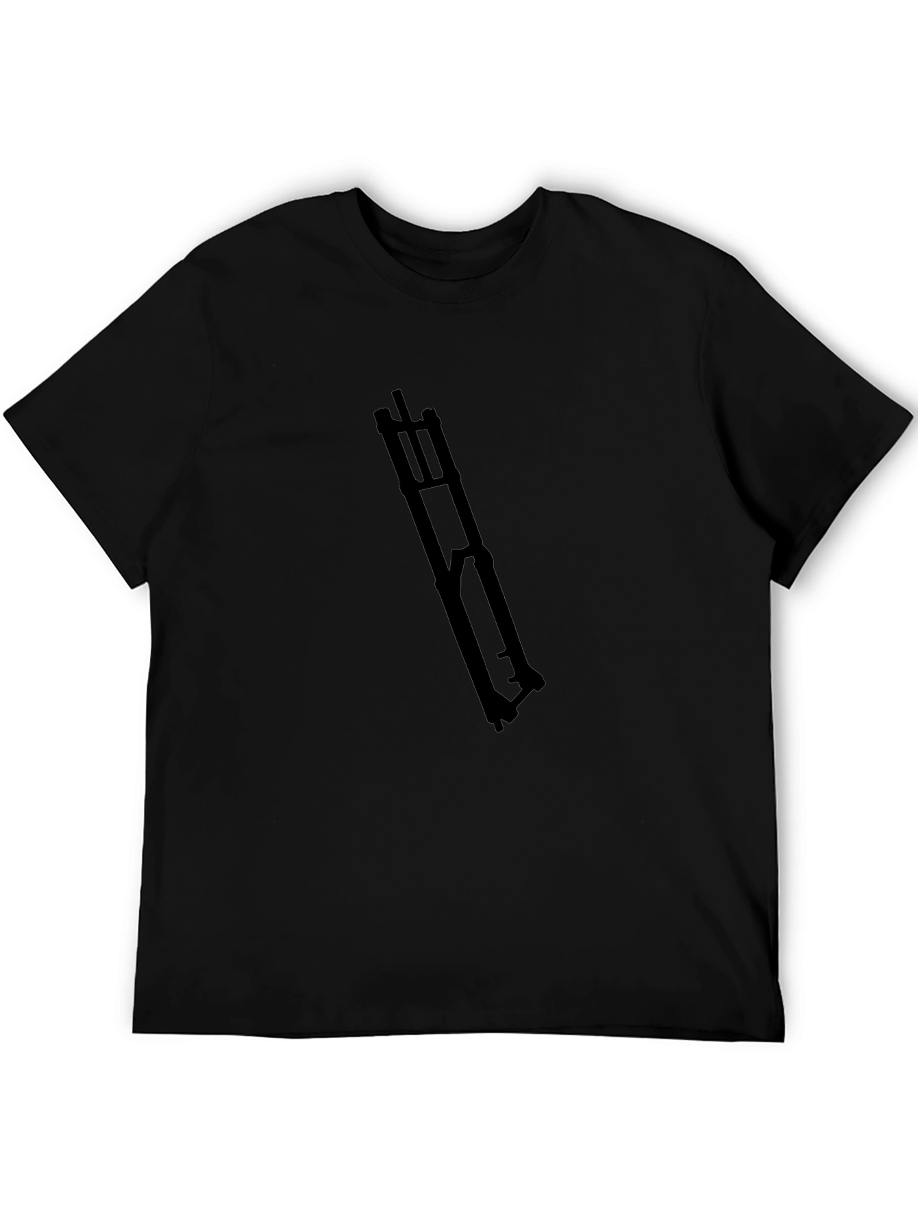 Black Black T-Shirt with Geometric Design view 5