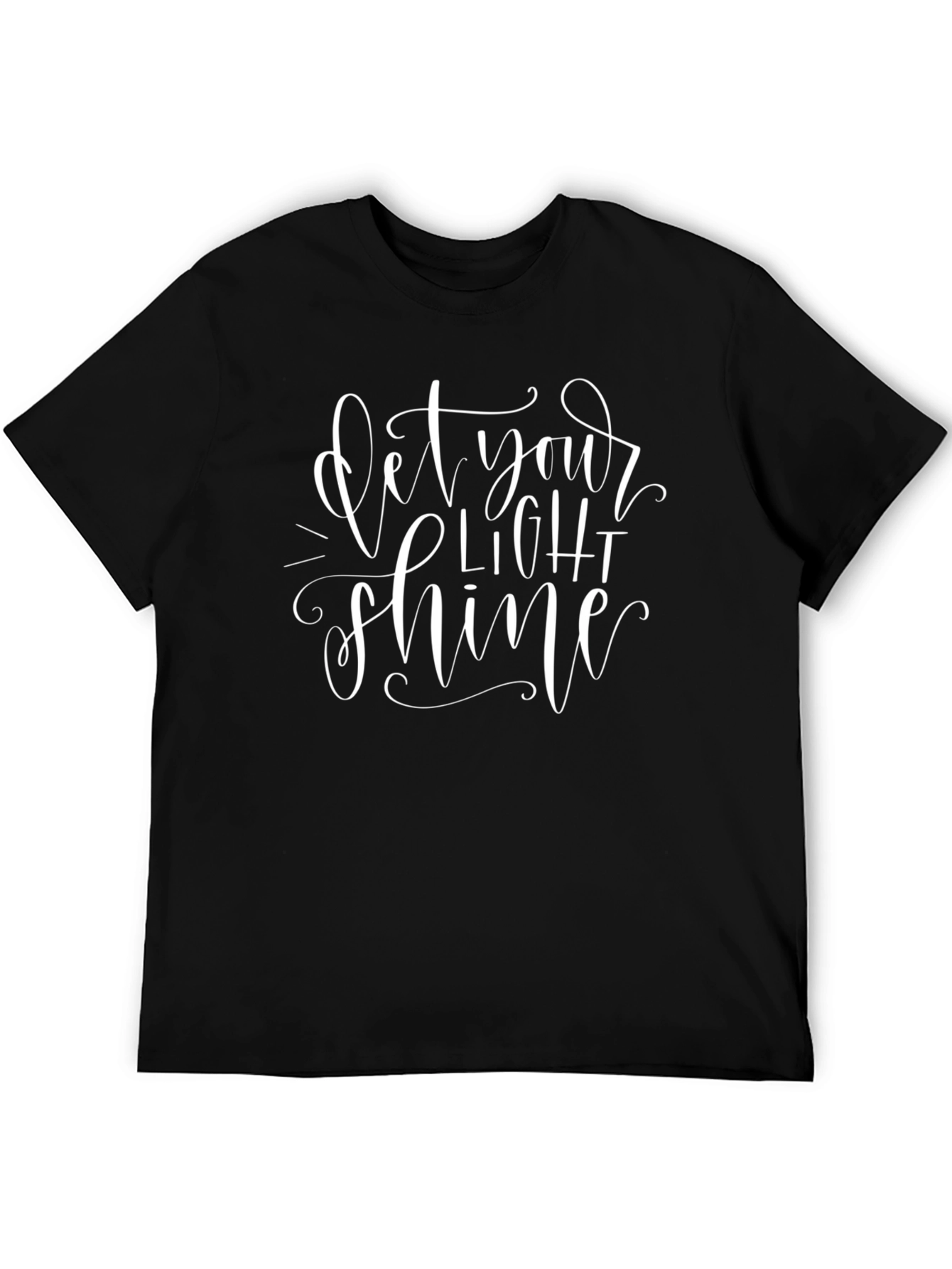 Black Let Your Light Shine Graphic Tee view 5