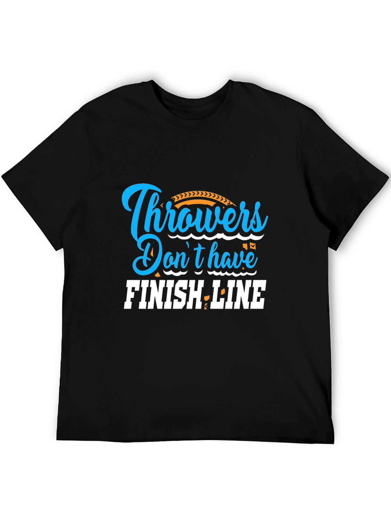 Black Throwers Don't Have Finish Line Black Graphic Tee view 5
