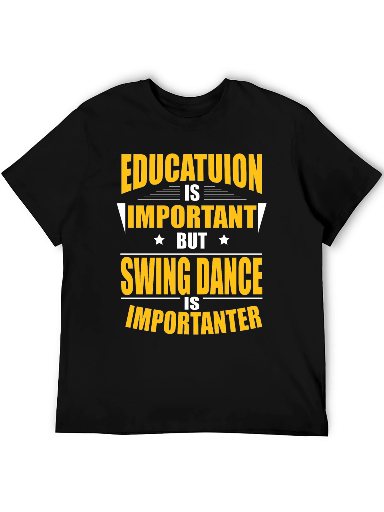 Black Education vs Swing Dance Graphic T-Shirt view 5