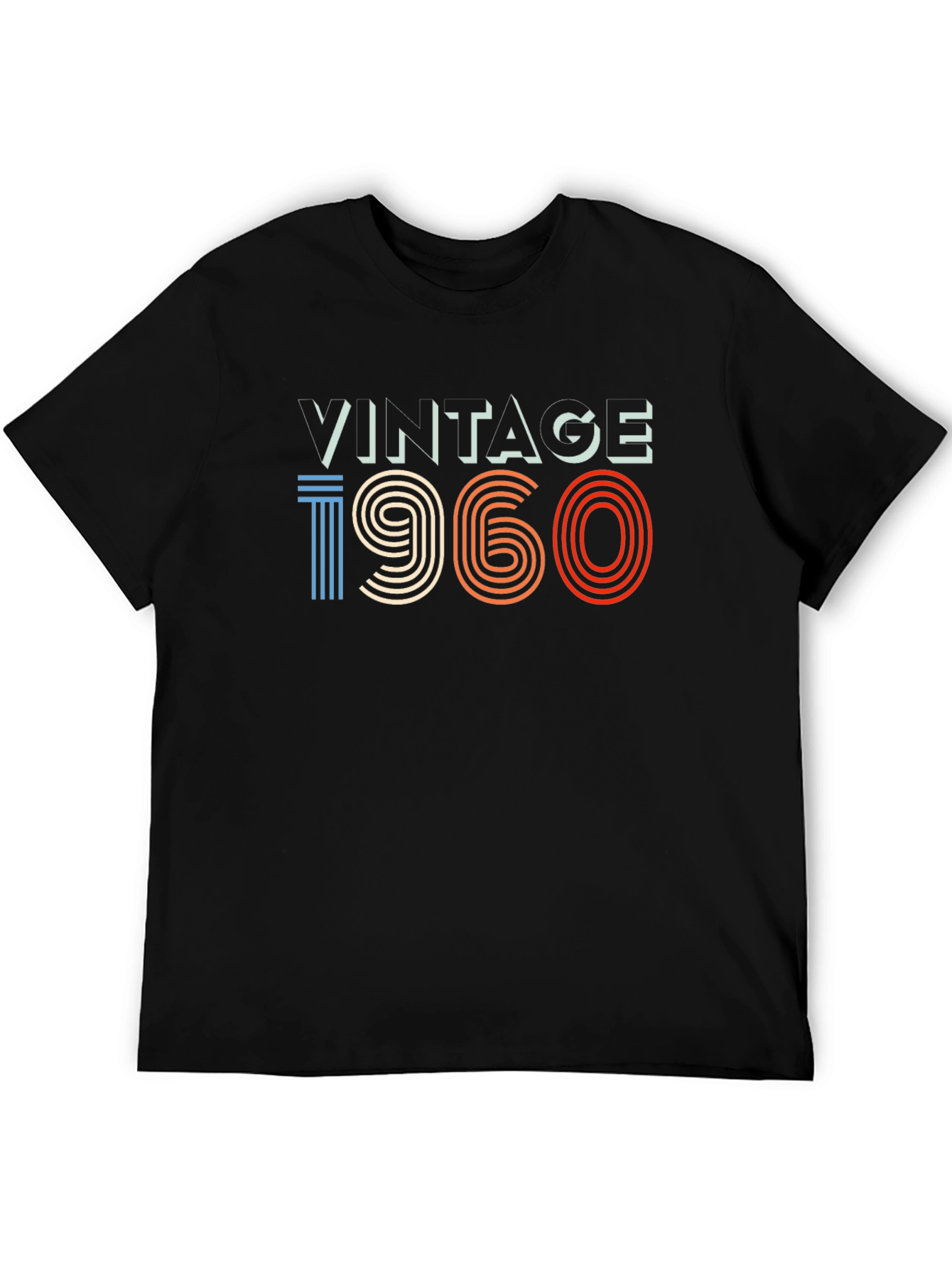 Black Vintage 1960 Retro T-Shirt view 5
