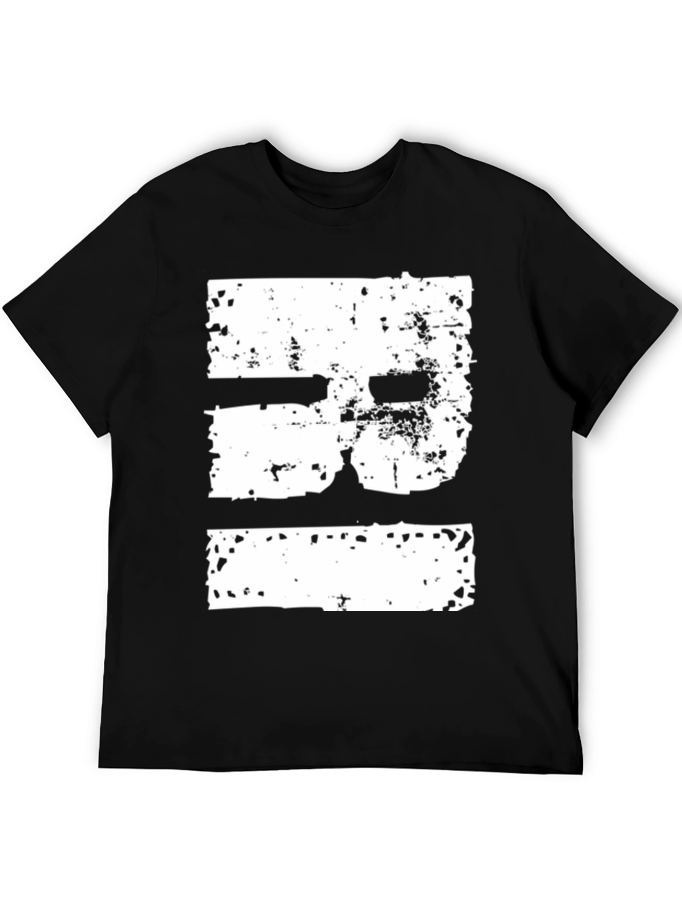 Black Distressed 38 Graphic Tee - Black view 5