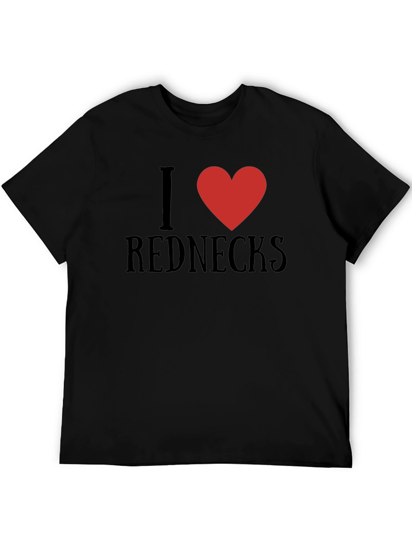 Black I Heart Rednecks Graphic Tee - Soft Cotton Blend view 5