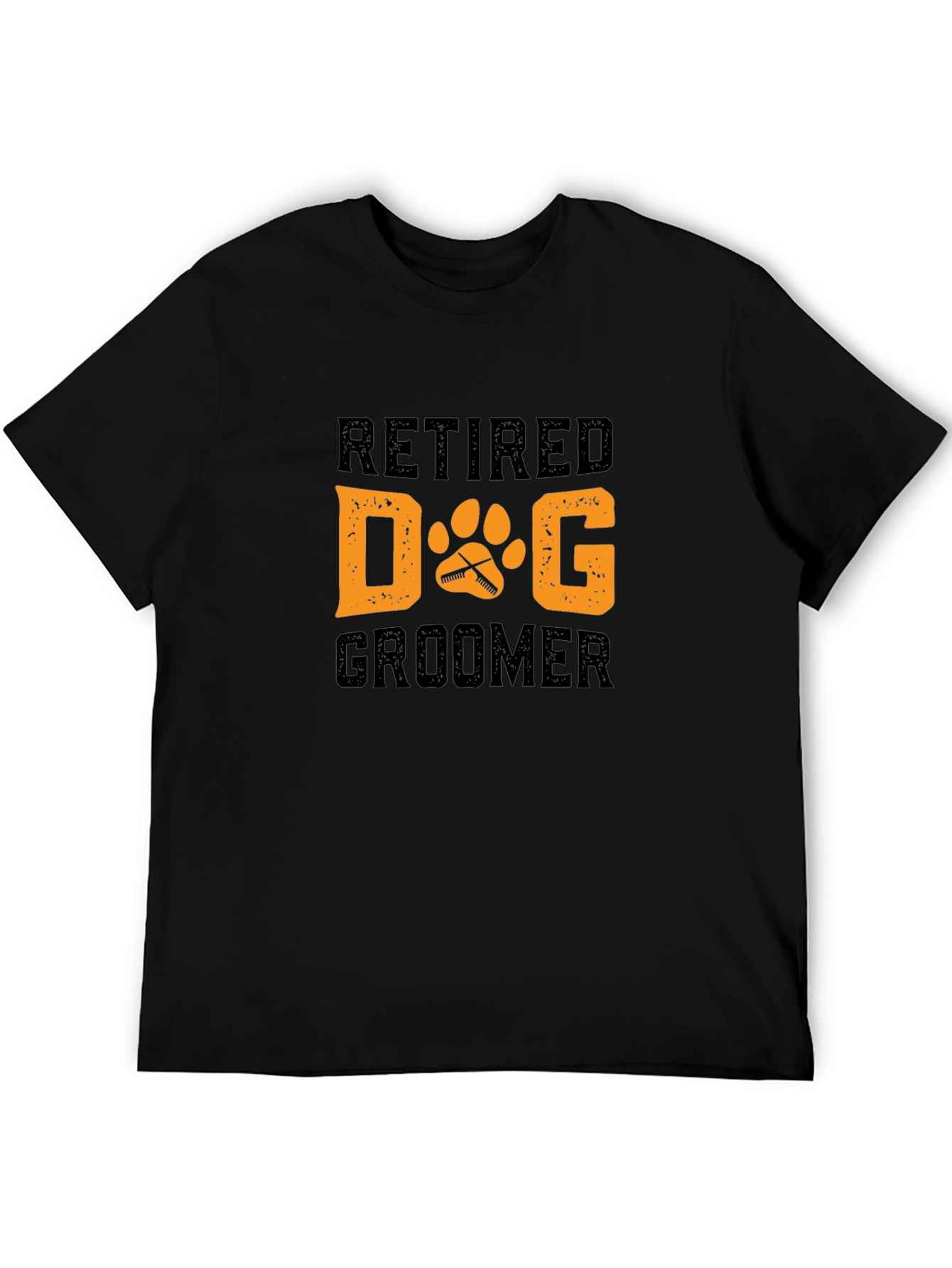 Black Retired Dog Groomer Graphic T-Shirt view 5