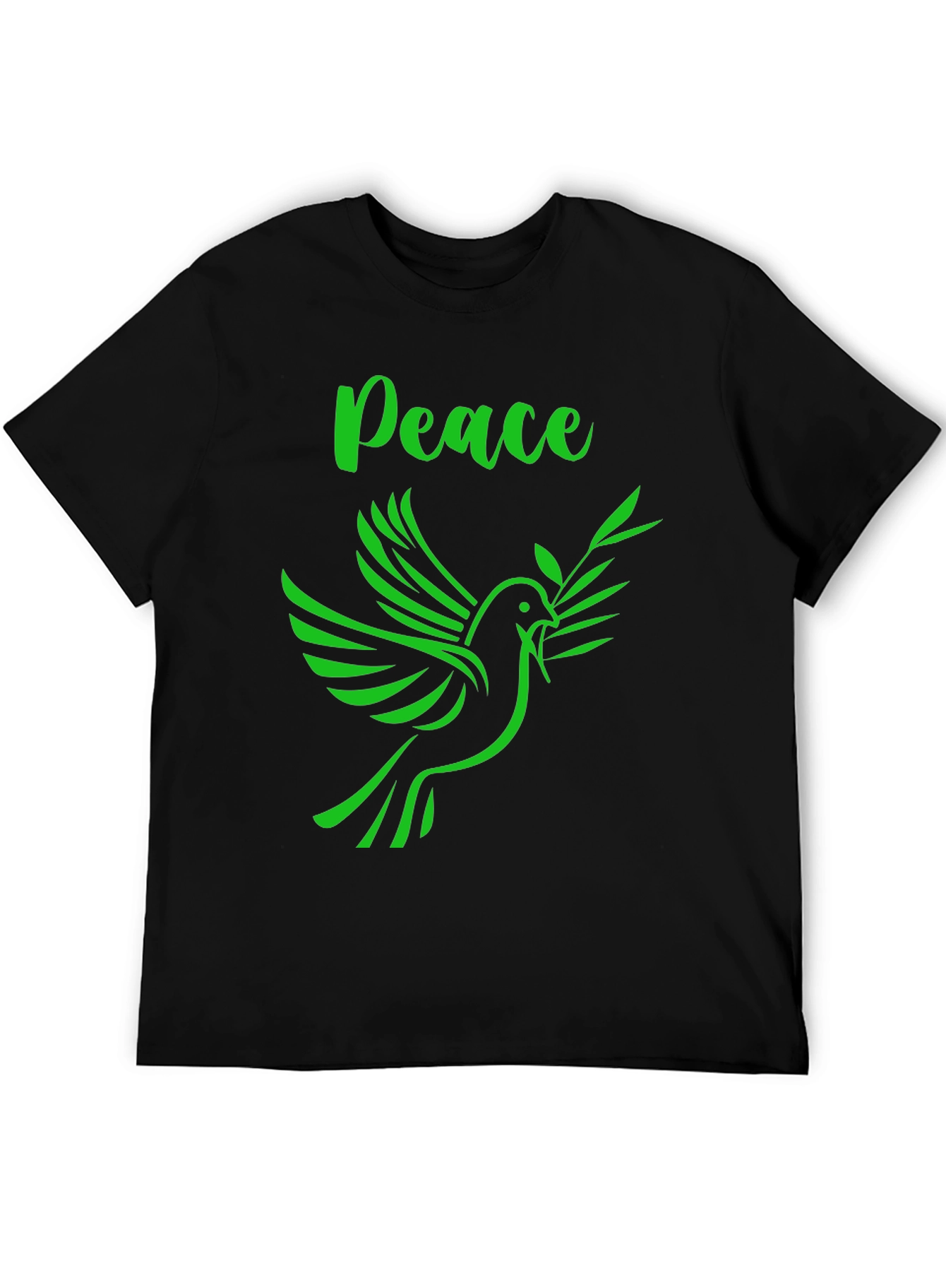 Black Peace Dove T-Shirt - Graphic Tee view 5
