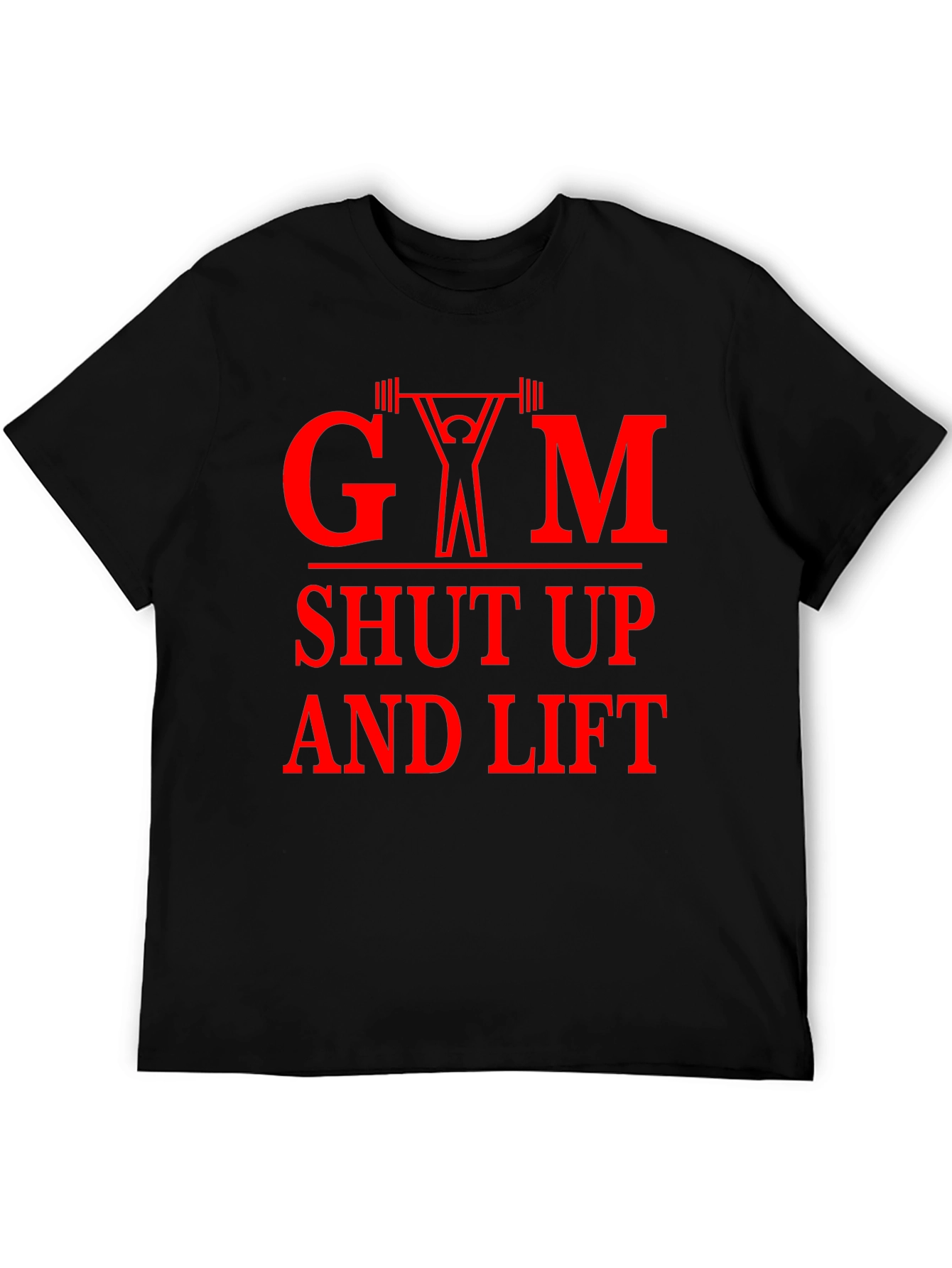 Black Gym Shut Up and Lift Graphic Tee view 5