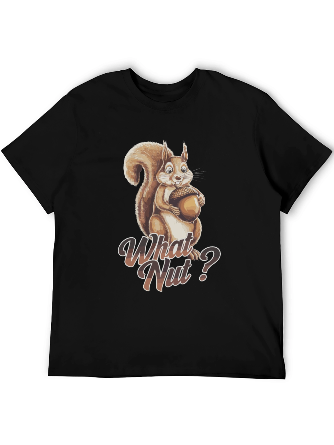 Black What Nut? Squirrel Graphic Tee - Unisex view 5