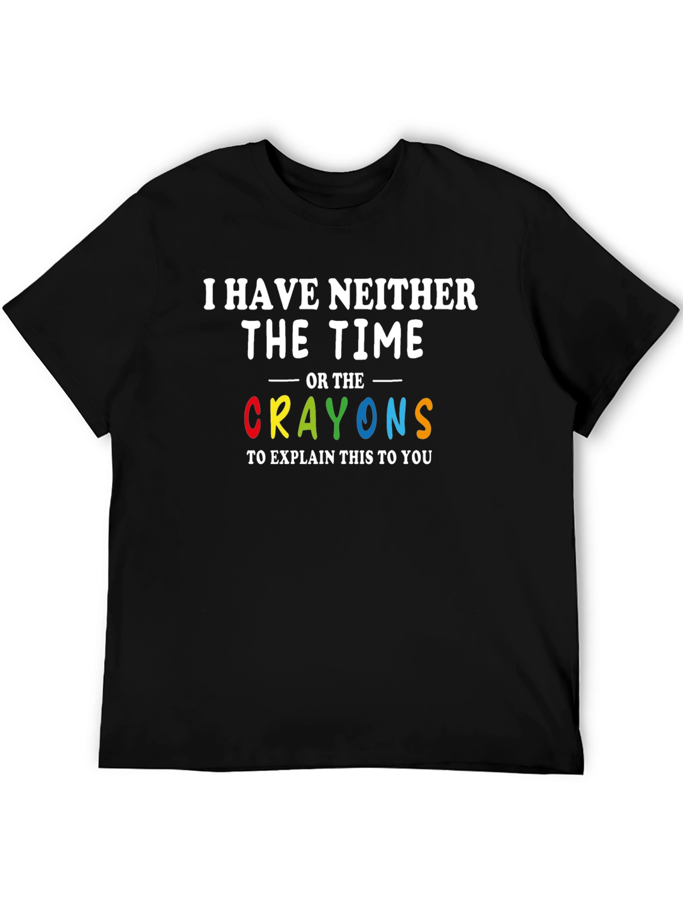 Black Time and Crayons Graphic Tee view 5