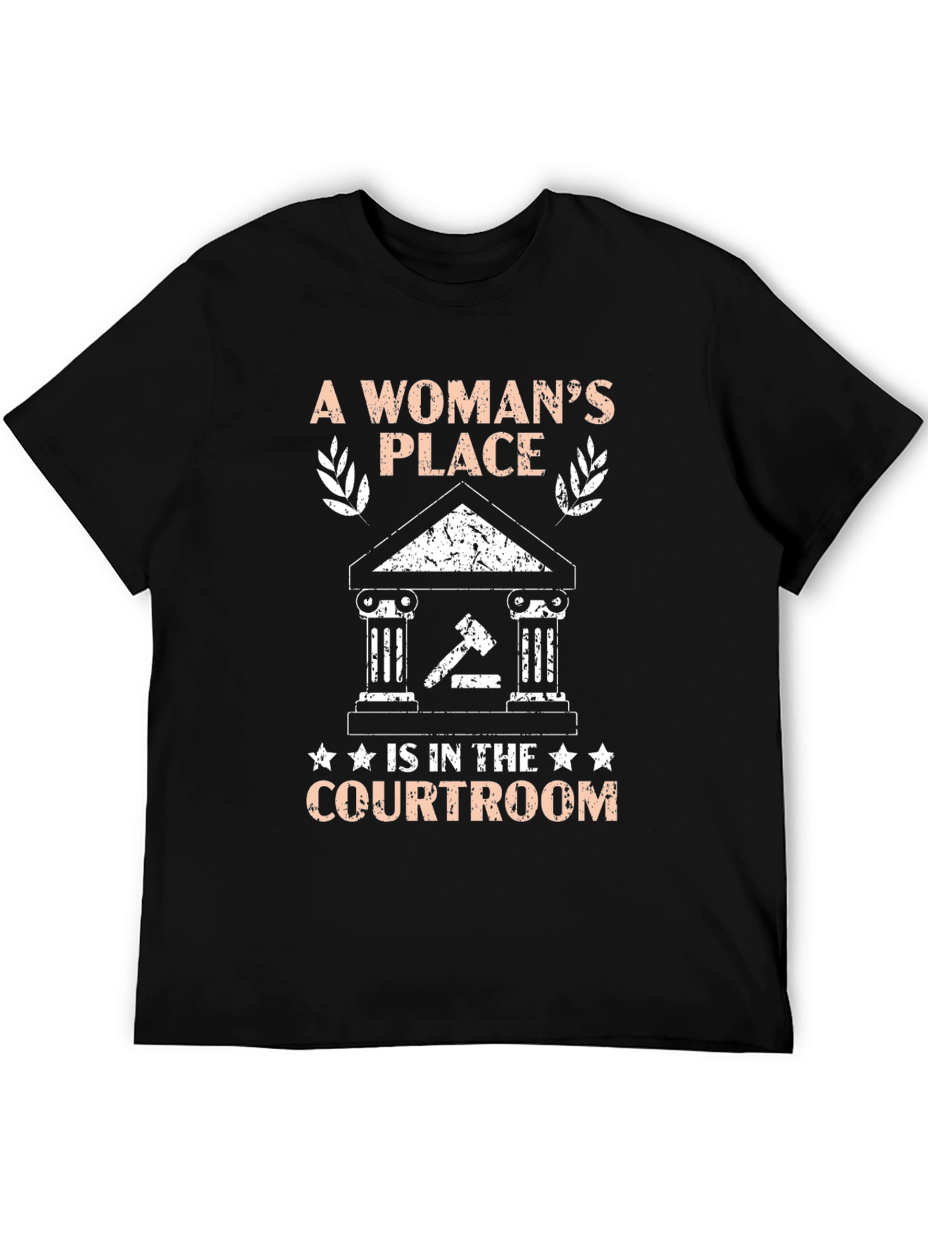 Black A Woman's Place Is In The Courtroom T-Shirt view 5