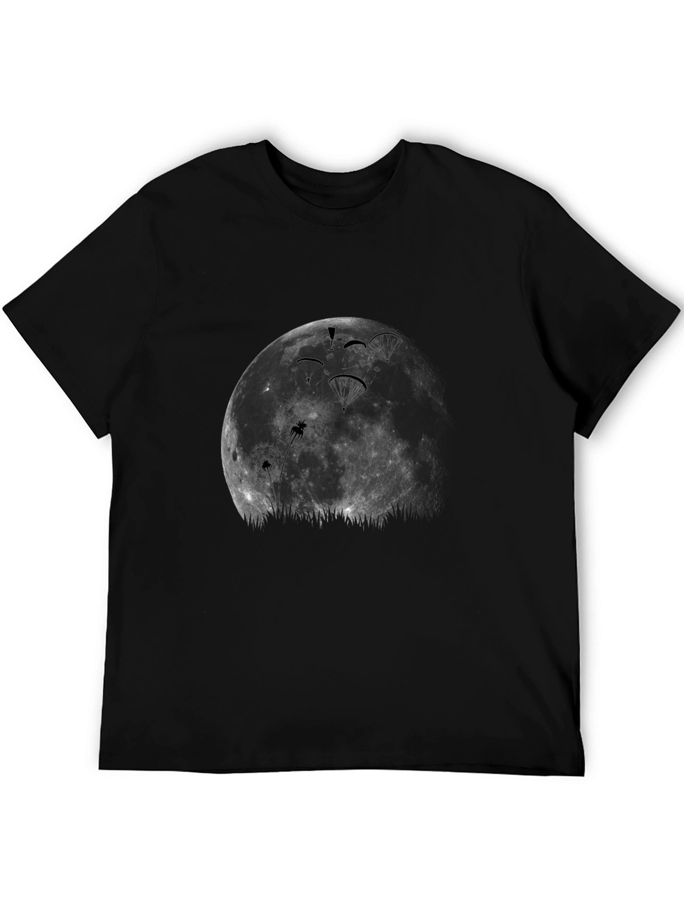 Black Moonlight Paragliding Black T-Shirt view 5