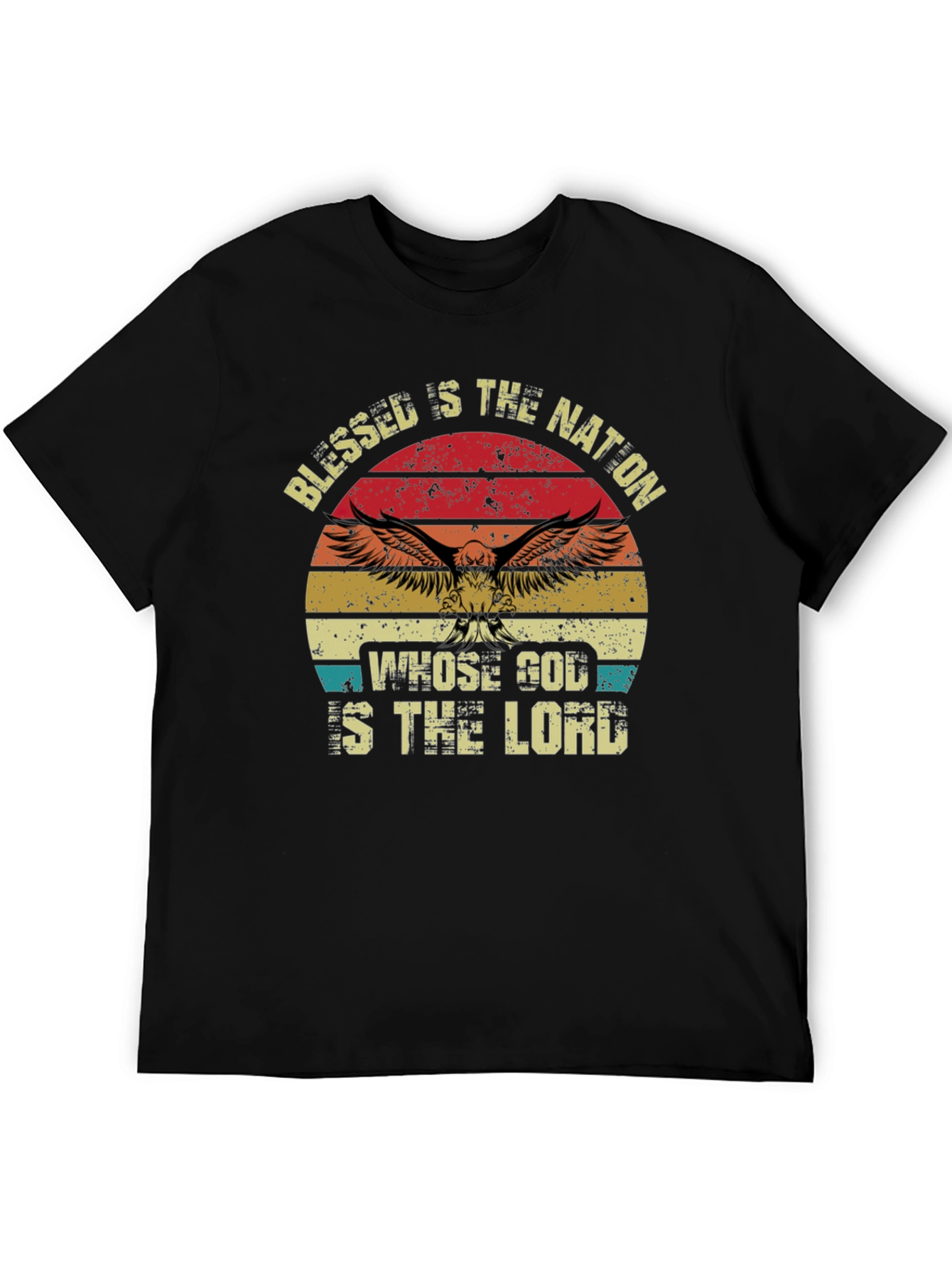 Black Blessed Nation Graphic T-Shirt view 5
