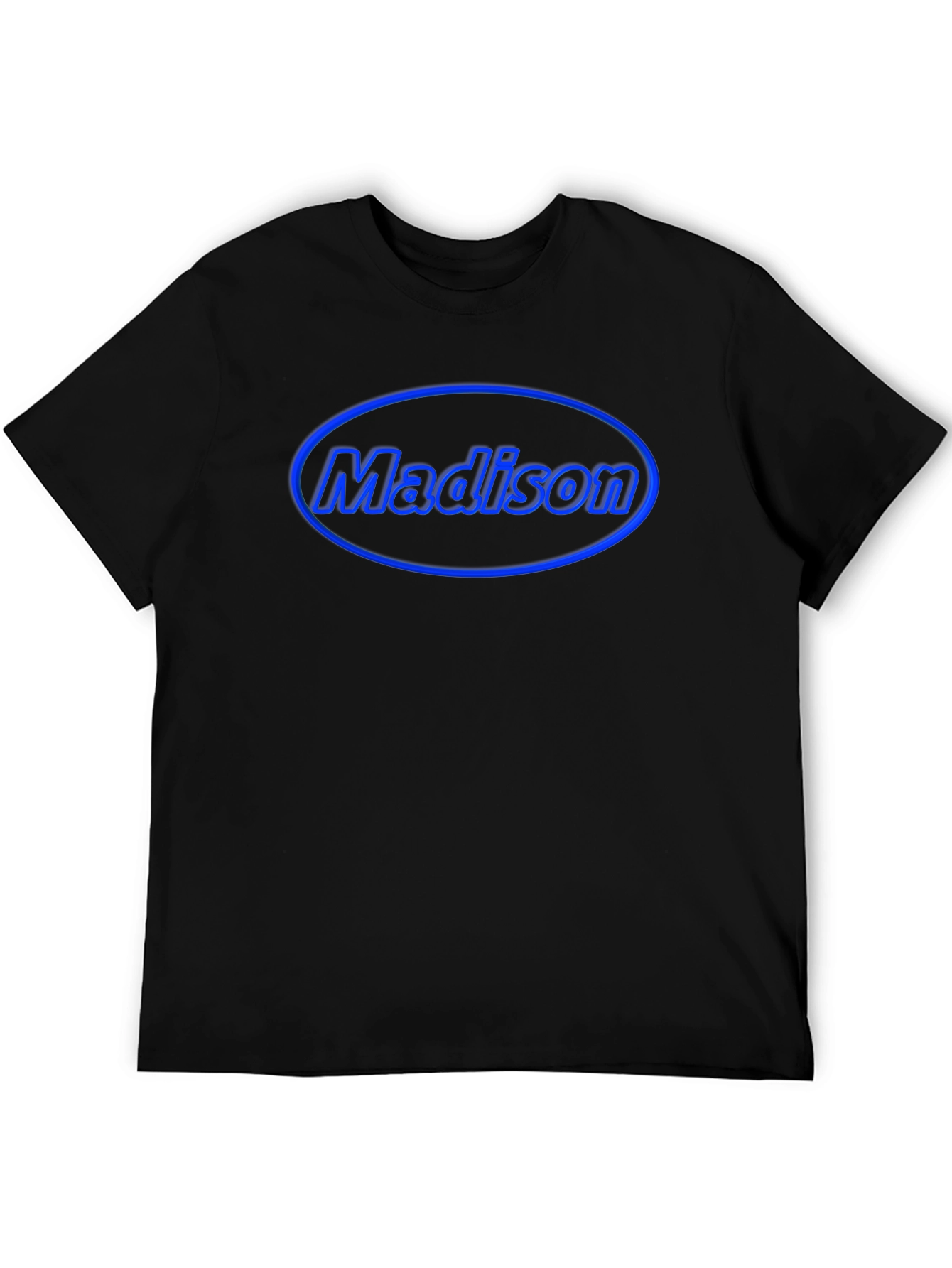 Black Madison Graphic T-Shirt - Oval Neon Design view 5