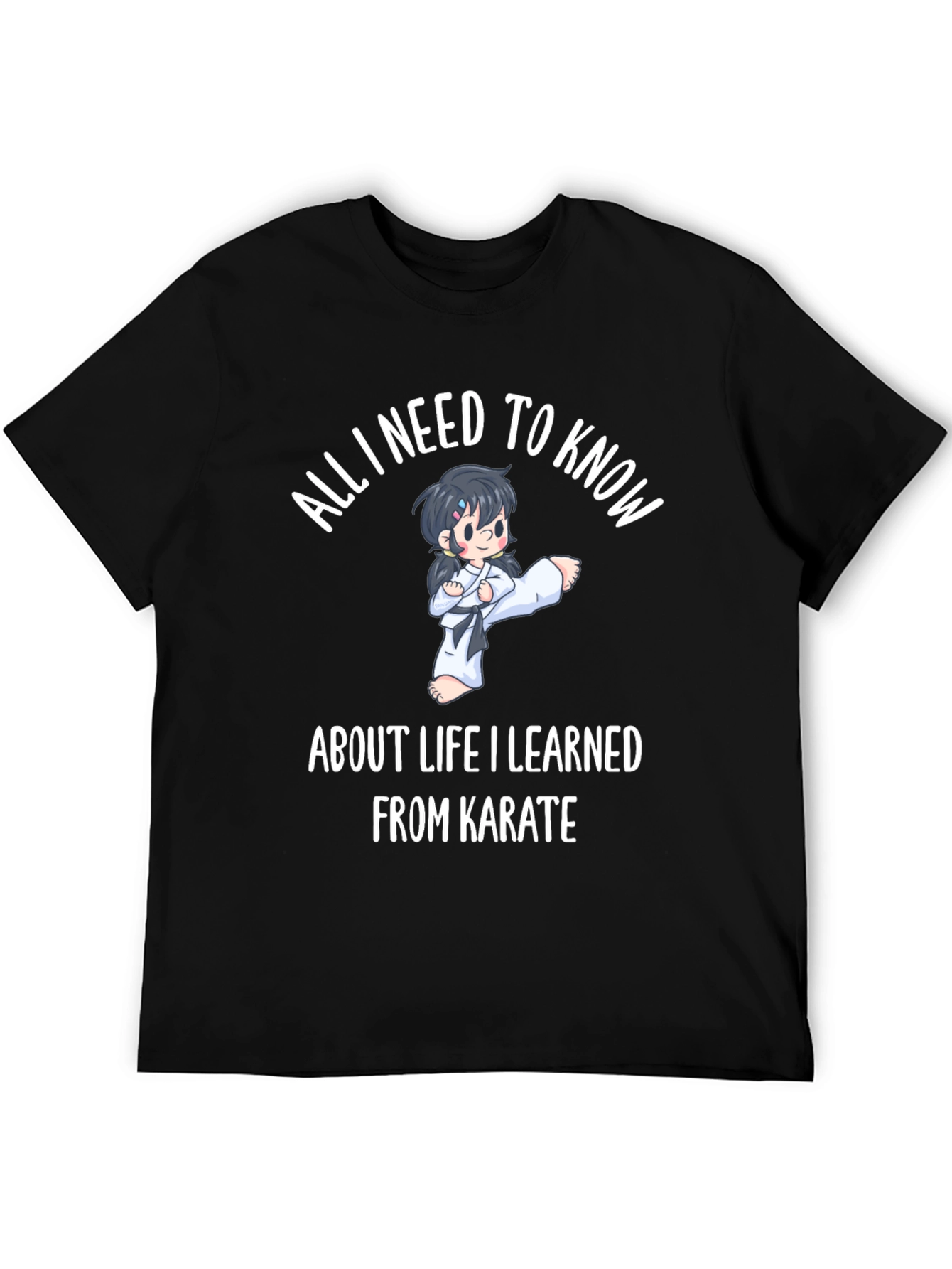 Black Karate Life Lessons T-Shirt Funny Martial Arts Tee view 5