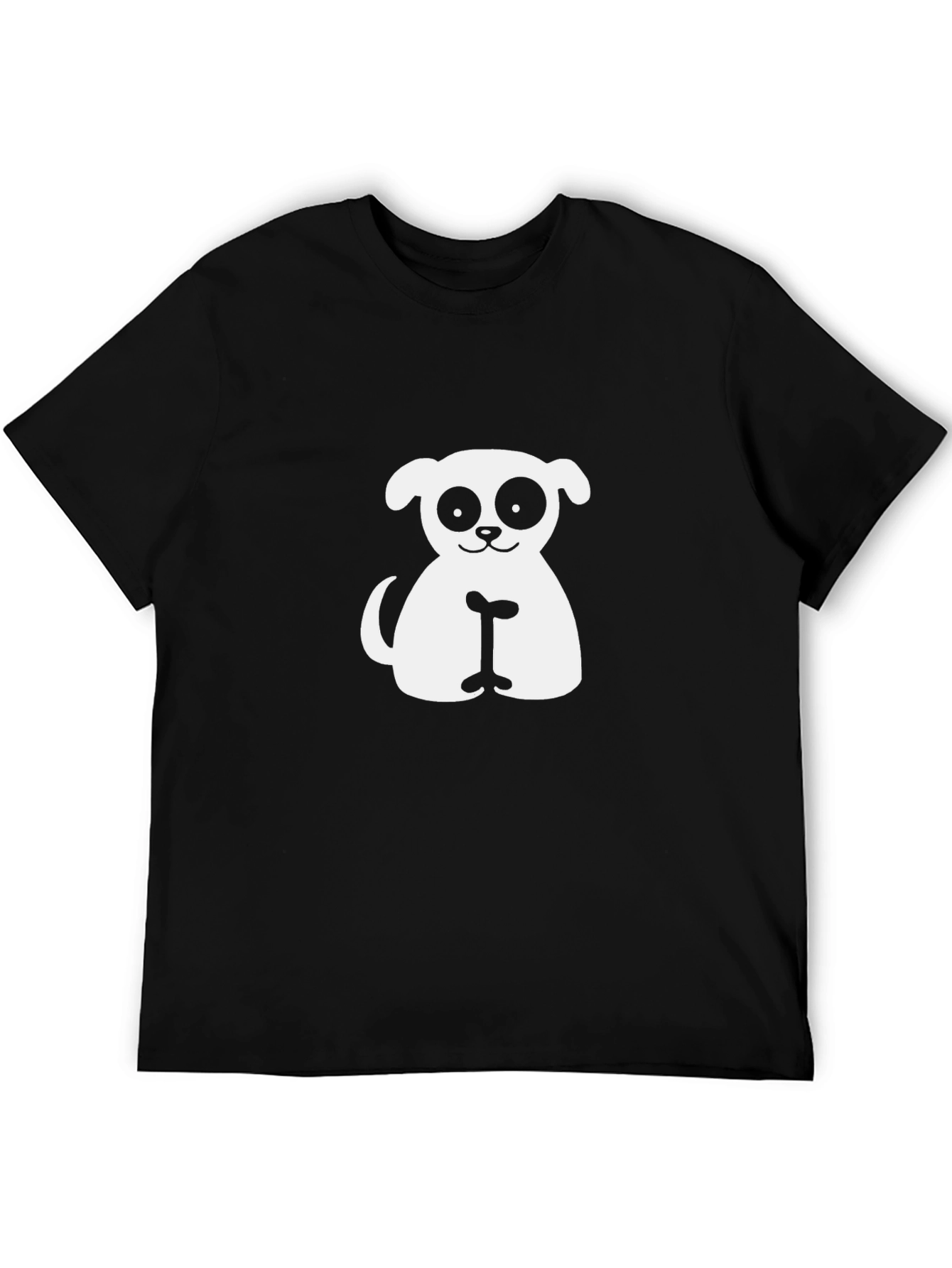 Black Dog Graphic Tee - Cute Cartoon Puppy Design view 5